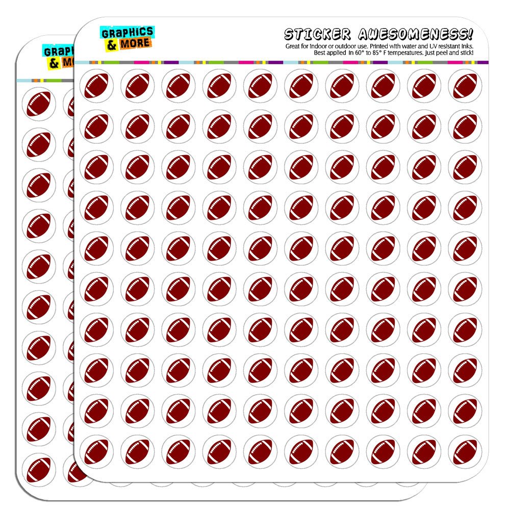 0.5 Inch Football Planner Stickers for Scrapbooking, Bullet Journal & Crafting - Opaque Adhesive Decals - Perfect for DIY Calendars, School Projects & Party Decorations