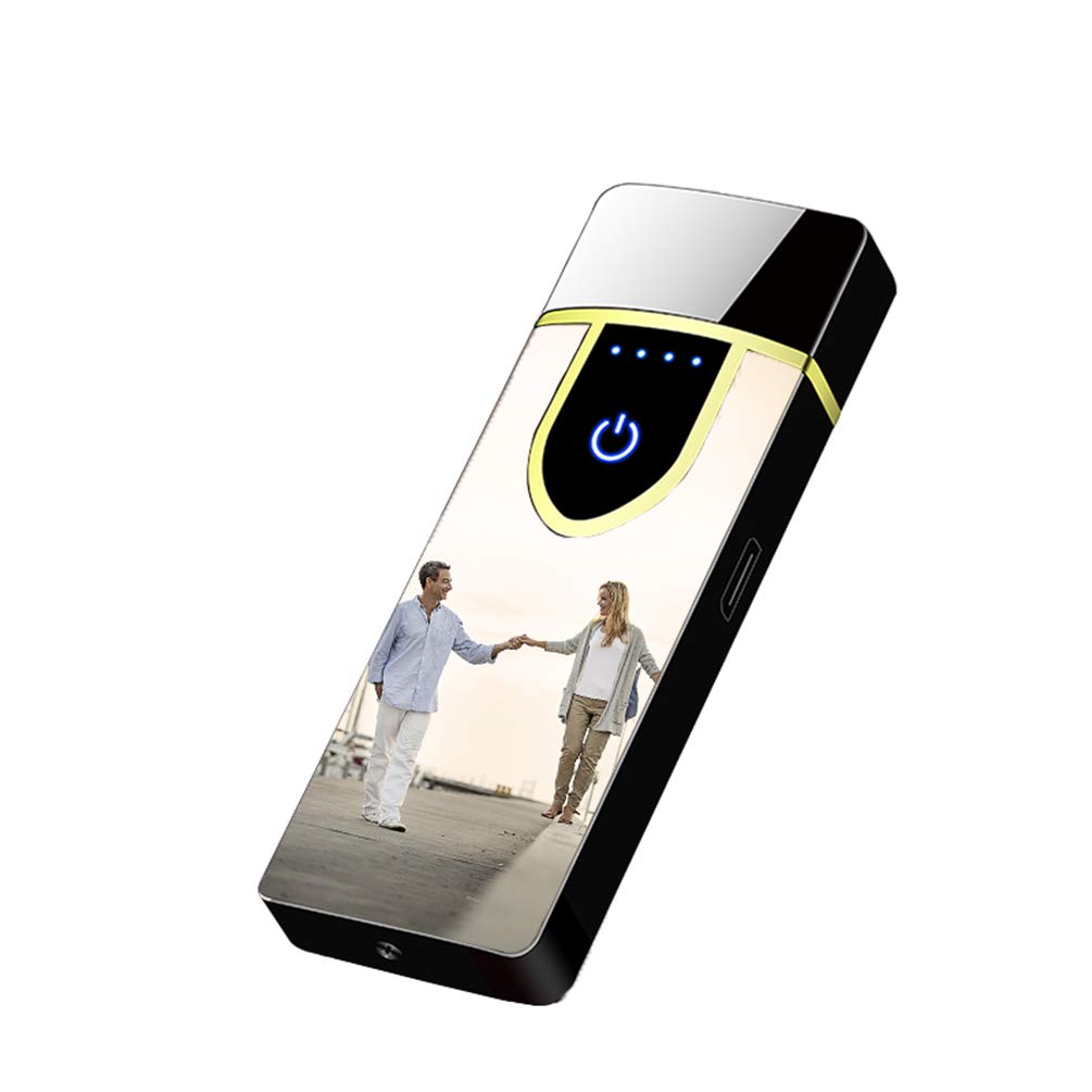 Custom USB Rechargeable Plasma Lighter - Windproof & Durable for Camping, Hiking, Outdoor Adventures