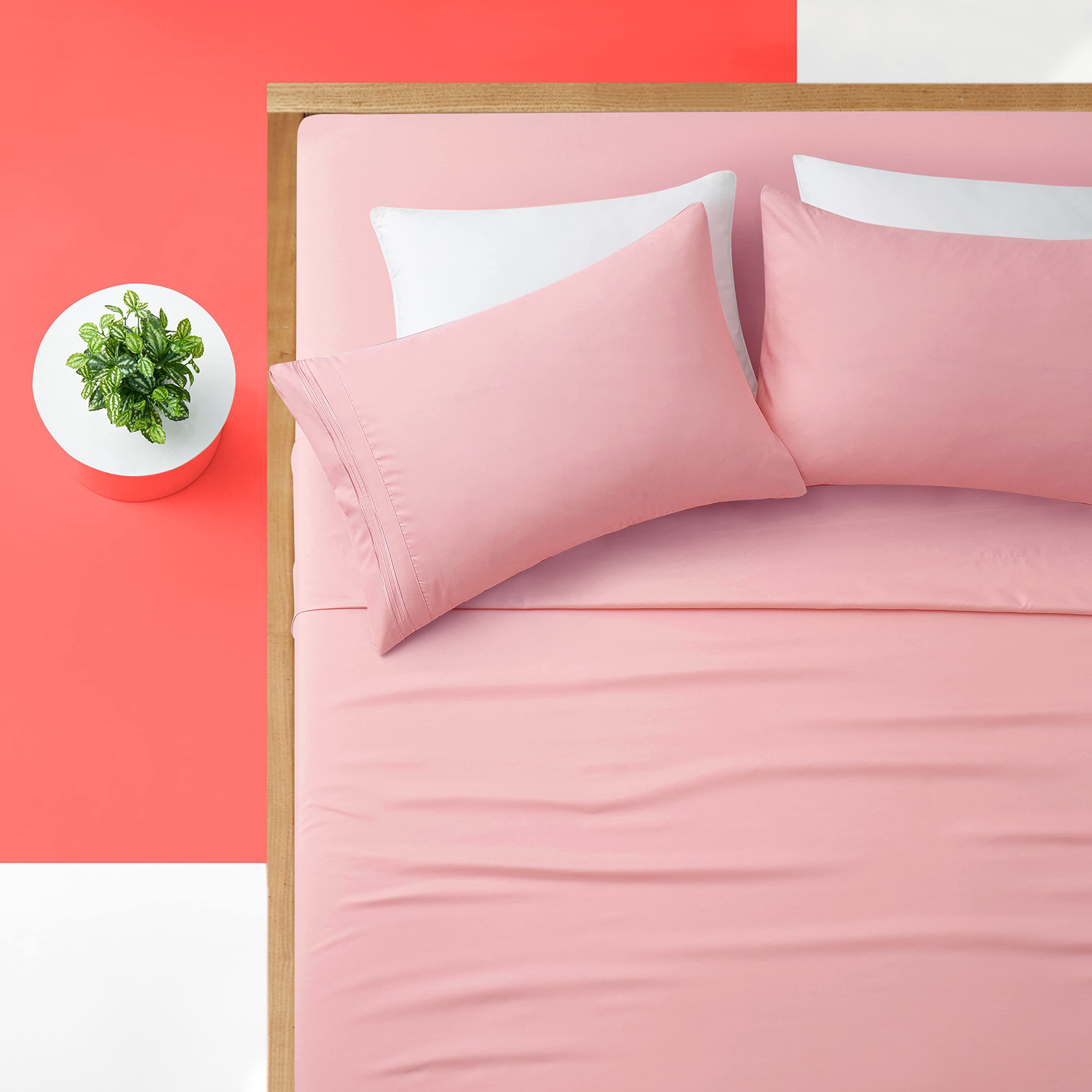Luxury 1800 Thread Count King Size Sheets Set - Extra Deep Pocket 18-24