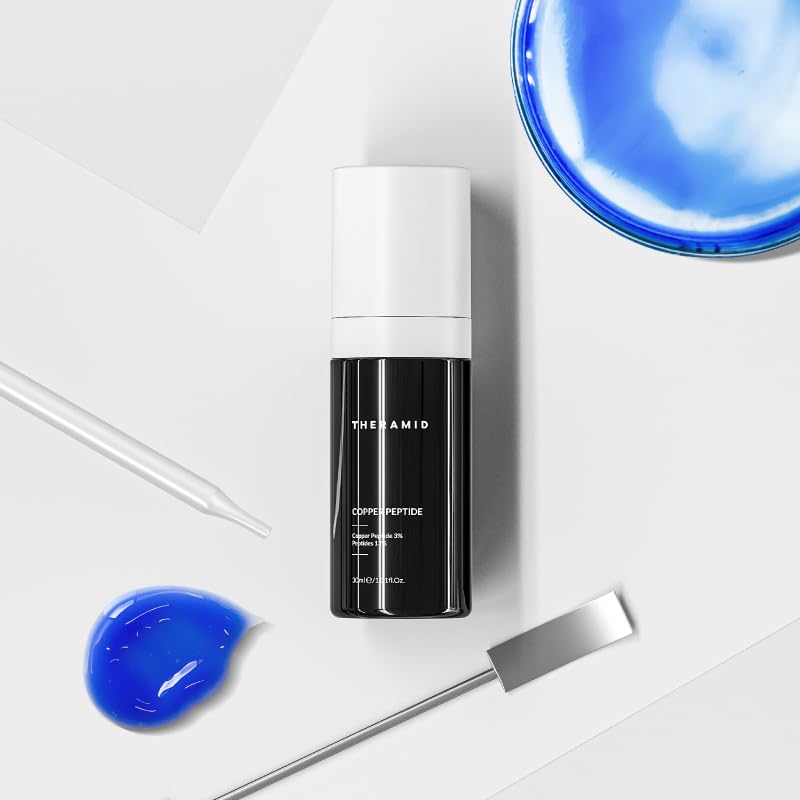 3% Pure Copper Peptide Serum for Anti-Aging | Wrinkle Reduction & Skin Rejuvenation Treatment | Day & Night Moisturizer for Face & Neck