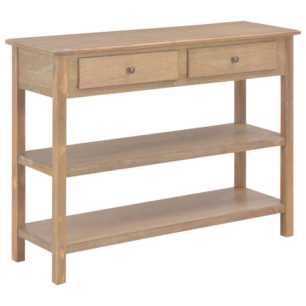 Modern Wooden Buffet Sideboard Console Table - Kitchen Cabinet with 3 Drawers & 2 Shelves - Solid Wood Storage Furniture for Entryway, Dining & Living Room - Brown - Perfect for Home Organization & Entertaining Guests