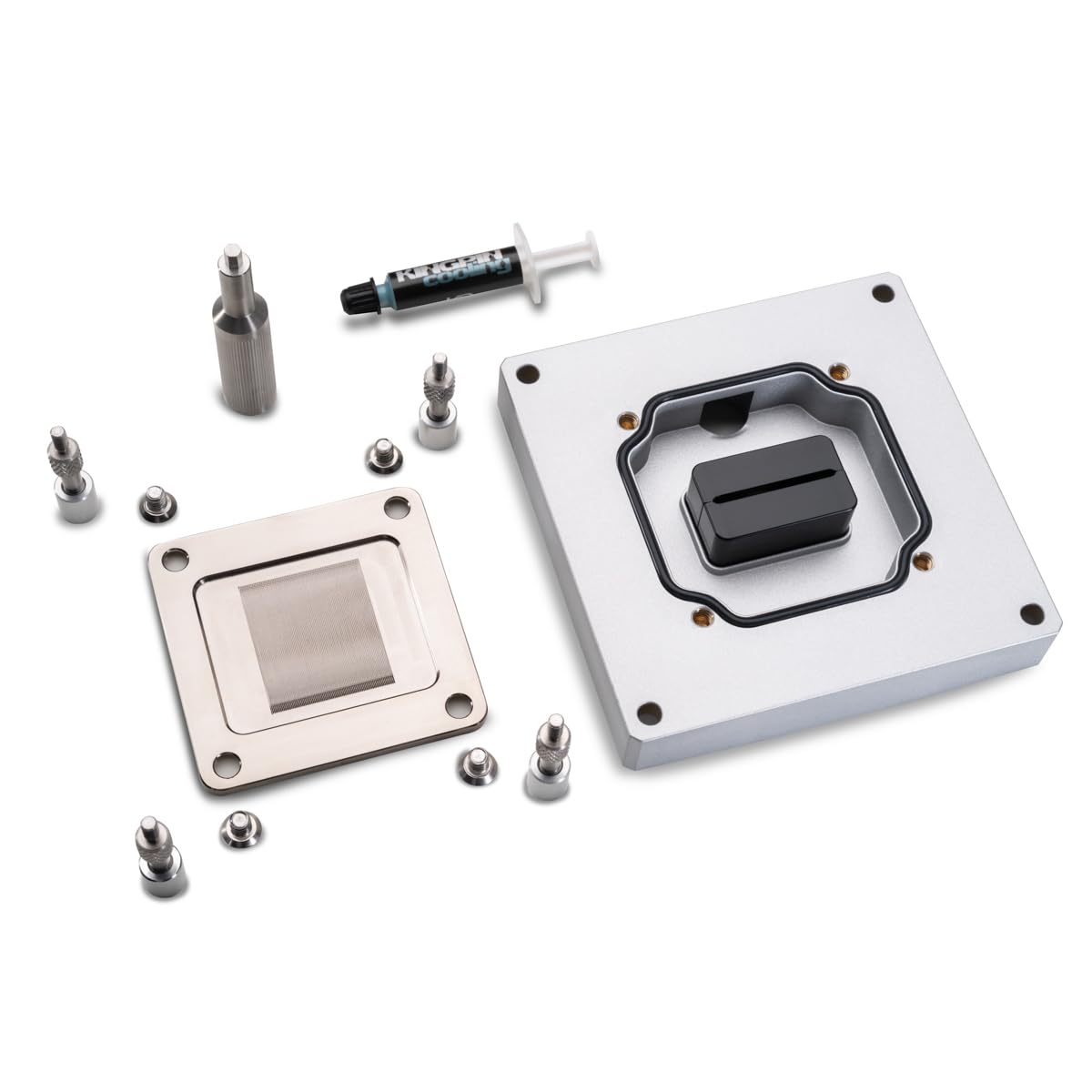Optimus Signature V3 CPU Water Cooler - Compatible with LGA 1700, Nickel-Plated Copper Coldplate, Silver - High Performance Liquid Cooling for Gaming PCs and Workstations