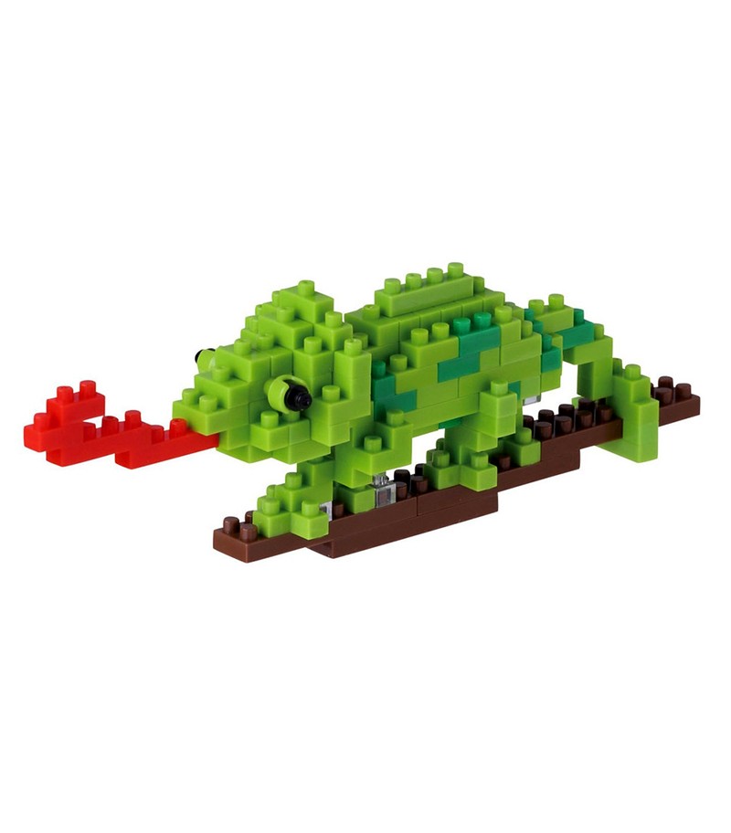 NanoBlock NBC 143 Building Block Set - Create Your Own Chameleon Model | Perfect for STEM Learning, Home Decor & Collectors