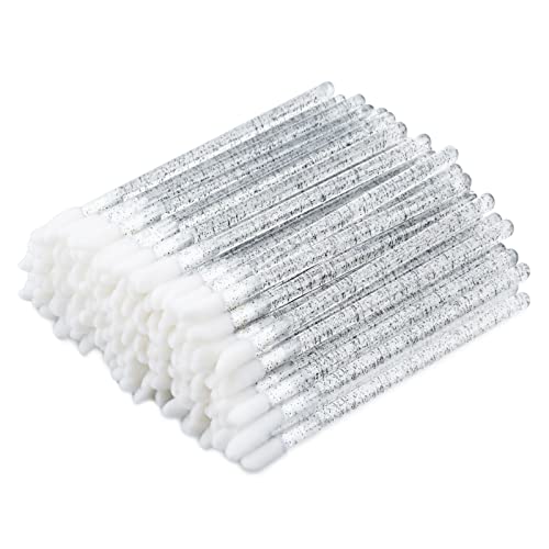200PCS Disposable Lip Applicators - Crystal Lip Brushes for Lipstick & Gloss - Black Makeup Beauty Tool Kit for Professional & Home Use