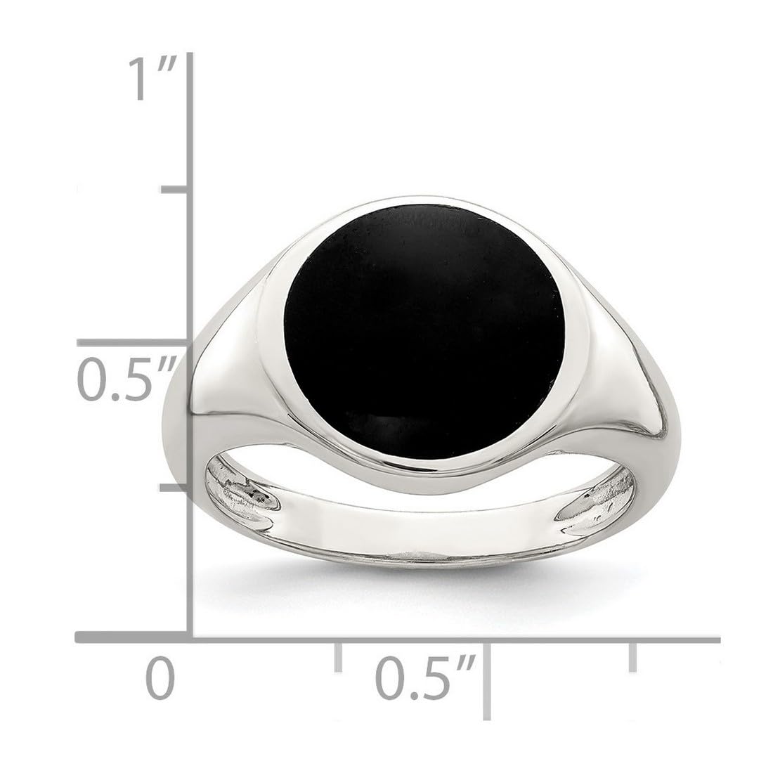 925 Sterling Silver Simulated Onyx Inlay Ring for Women | Elegant Gothic Jewelry | Perfect for Evening Parties, Date Nights & Special Occasions
