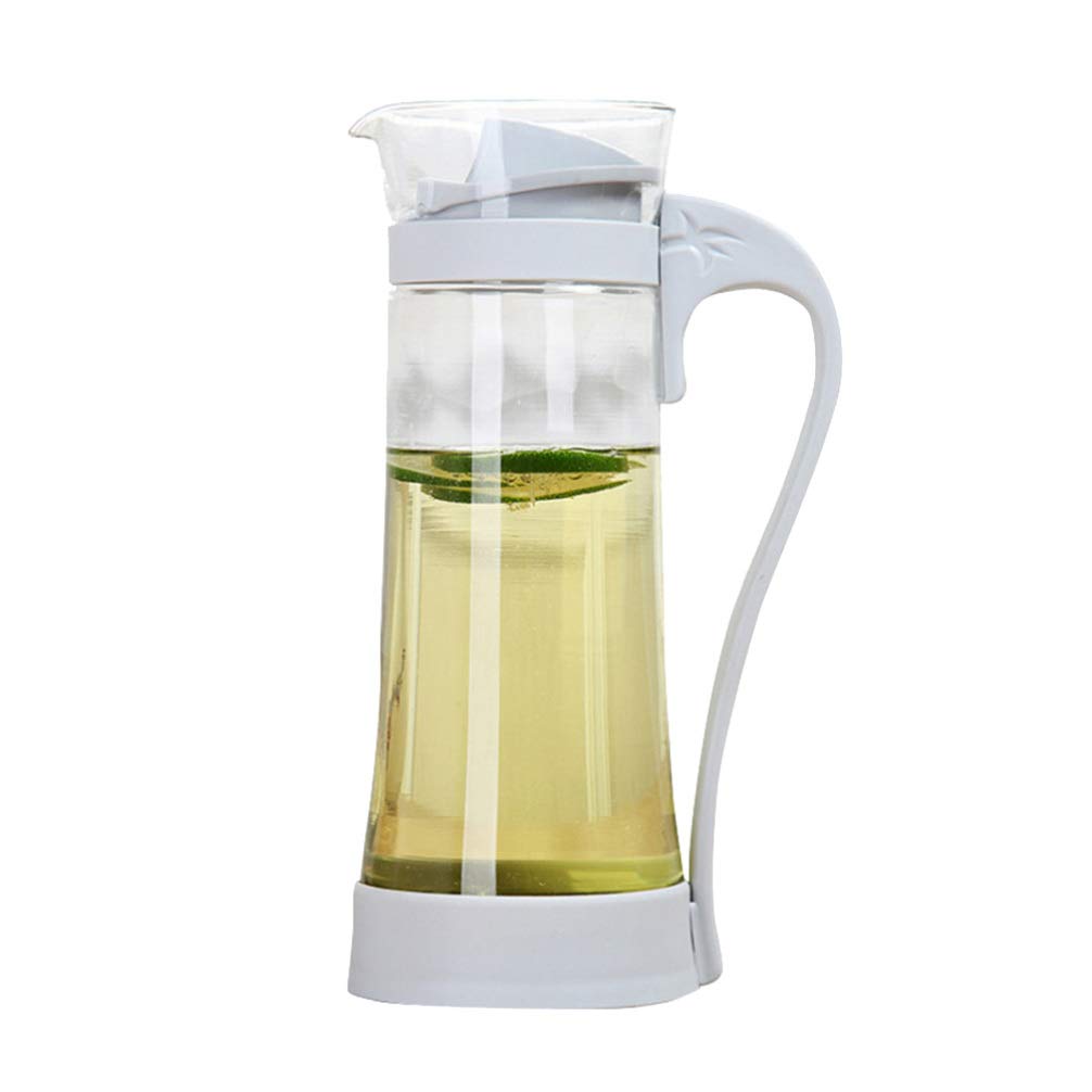 Premium Hemoton Glass Pitcher - 80oz Beverage Pitcher for Lemonade, Iced Tea, Beer & Hot Liquids - Durable Glass Water Jug for Parties, BBQ, Kitchen & Dining