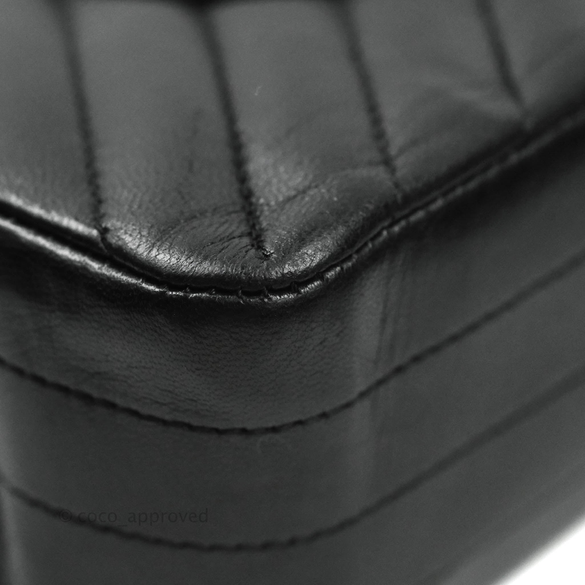 Chanel Classic Chevron M/L Medium Double Flap Bag in So Black Lambskin Leather - Luxury Handbag for Women, Perfect for Evening Events & Special Occasions
