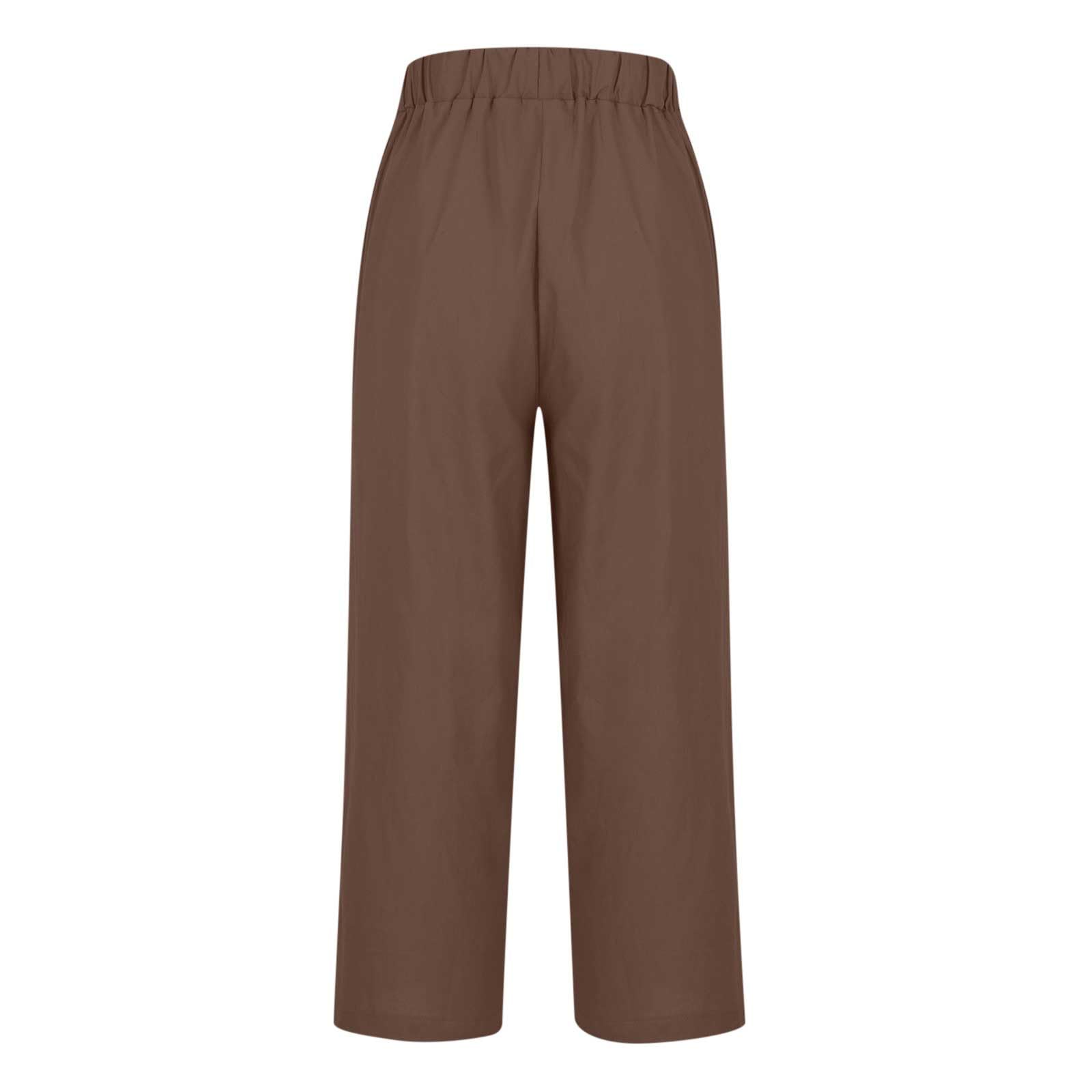 2024 Women's Summer Capri Pants - Breathable Linen Cropped Pants for Beach, Travel & Casual Wear | Comfortable Lightweight Lounge Pants