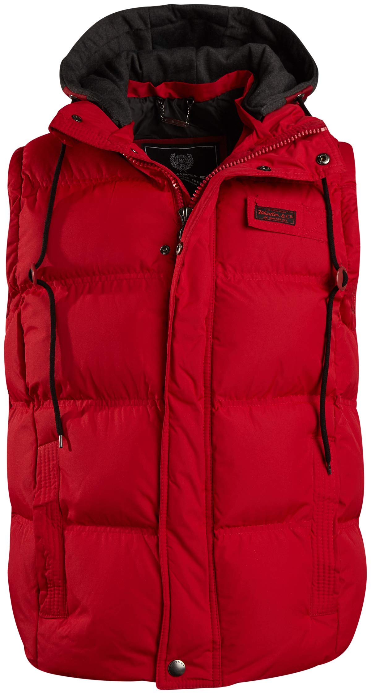 Men's Heavyweight Water-Resistant Puffer Vest with Fleece Hood - Winter Outdoor Hiking & Casual Wear for Cold Weather