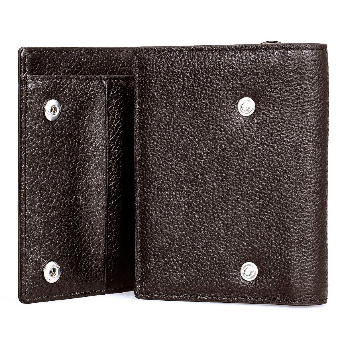 ManChDa Men's RFID Blocking Leather Wallet with Removable Chain - Slim Multi-Function Trifold Wallet for Dad, Gifts for Father's Day, Birthday, Anniversary - Perfect for Travel, Work & Everyday Use