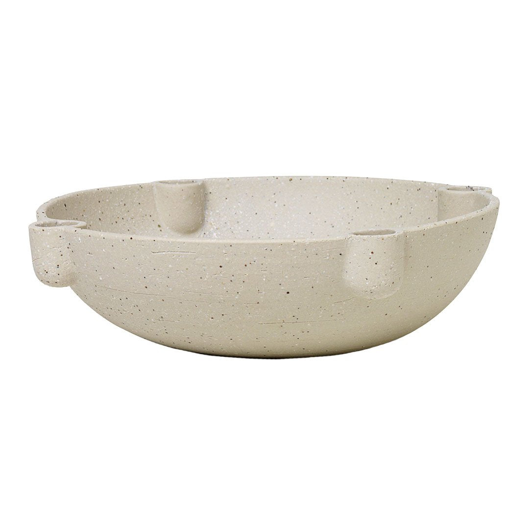 Ceramic Bowl Candle Holder - Elegant Decorative Centerpiece for Dining Table, Wedding, and Home Decor