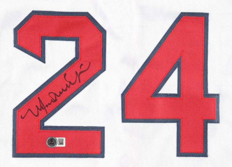 Manny Ramirez Autographed Boston Red Sox 2004 World Series MVP White Baseball Jersey - Authentic Signed Memorabilia for Sports Fans & Collectors - Perfect for Display in Man Cave, Sports Room, or as a Gift
