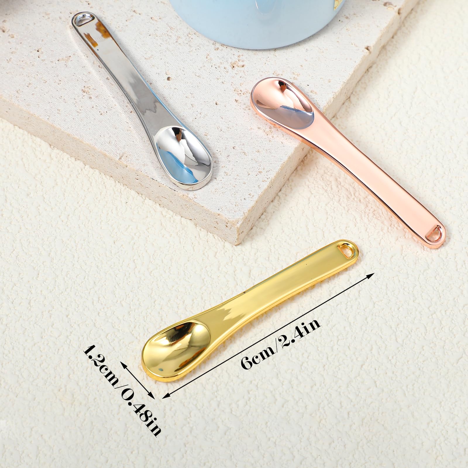 Prasacco 3-Piece Metal Skincare Spatula Set - Mini Cosmetic Scoop & Facial Applicator Tool for Face Masks, Eye Creams, Lotions & Moisturizers | Perfect for At-Home Spa, Travel & Professional Makeup Application