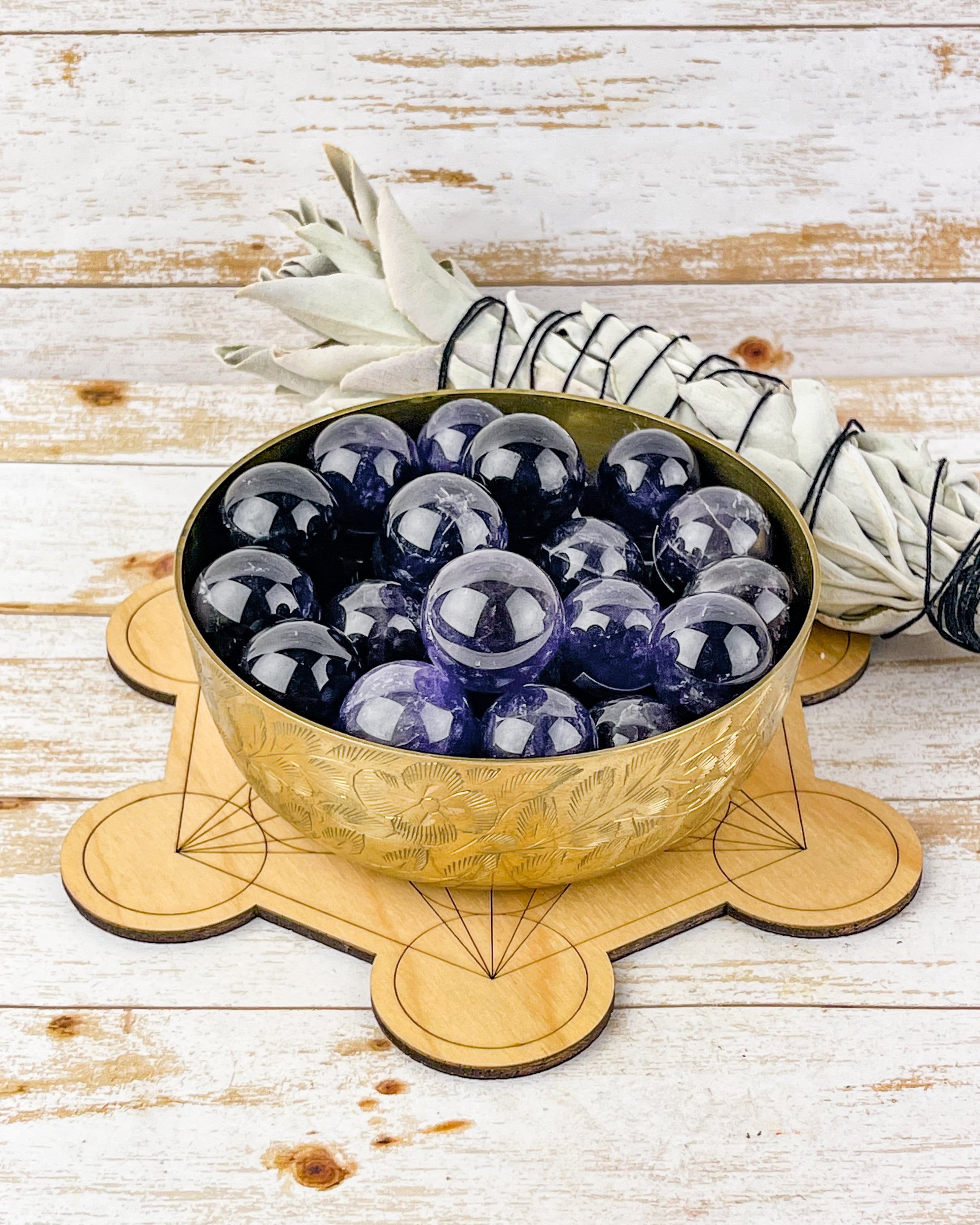Premium A+ Grade Natural Amethyst Crystal Sphere - Small Size (1-1.5 inch) for Meditation, Feng Shui, Home Decor & Healing Crystal Collection