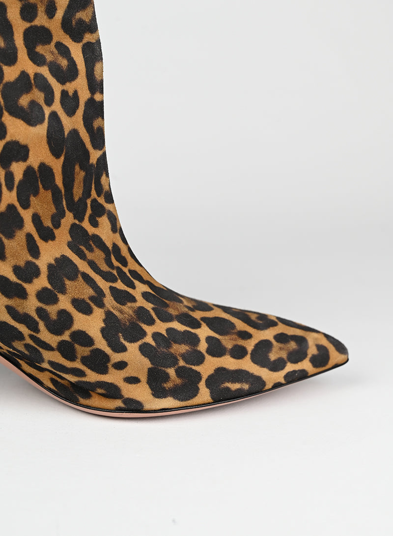 Aquazzura Animal Print Ankle Boots - Size 39.5 | Stylish Women's Fashion Booties for Fall & Winter Outfits