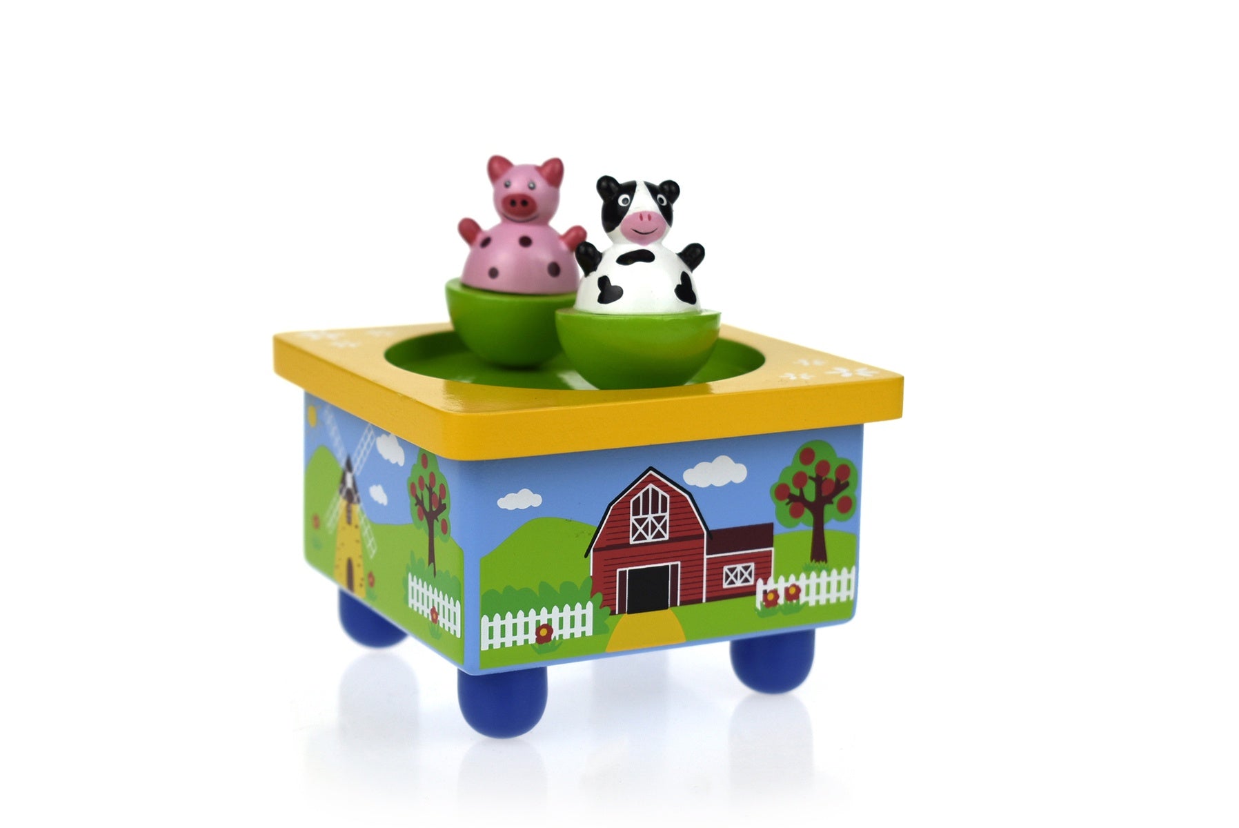 Dancing Farm Magnetic Wooden Music Box Toy - Interactive Animal Musical Toy for Kids, Toddlers & Babies - Perfect for Playtime, Learning & Nursery Decor