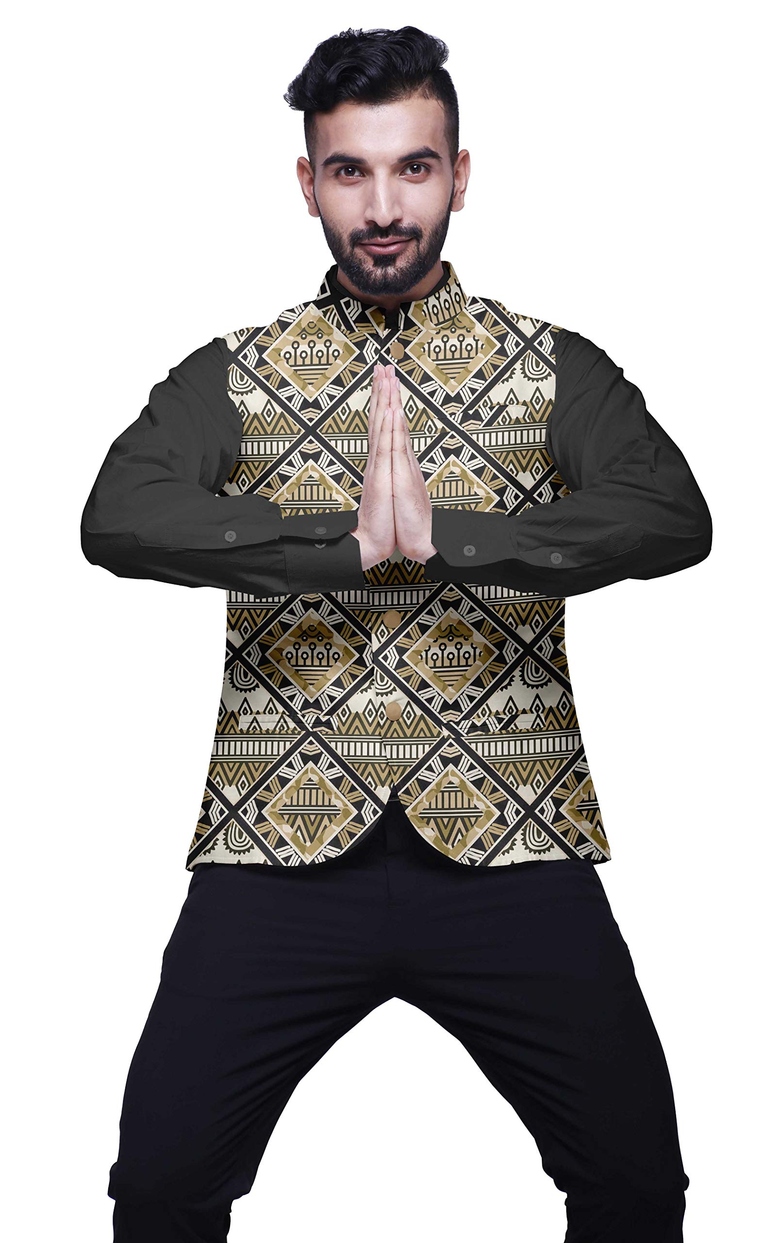 Atasi Men's Printed Casual Jacket - Stylish Party Wear & Elegant Wedding Blazer for Formal Occasions, Date Nights & Special Events