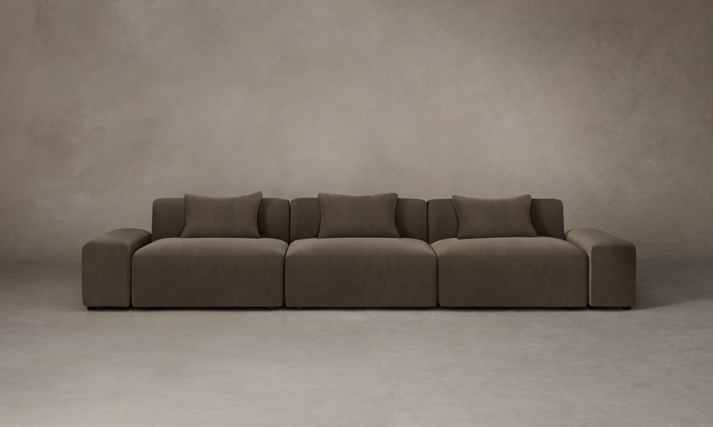 Premium Breuer Modular Sofa - Luxurious Mohair Mink Fabric for Modern Living Rooms & Office Spaces