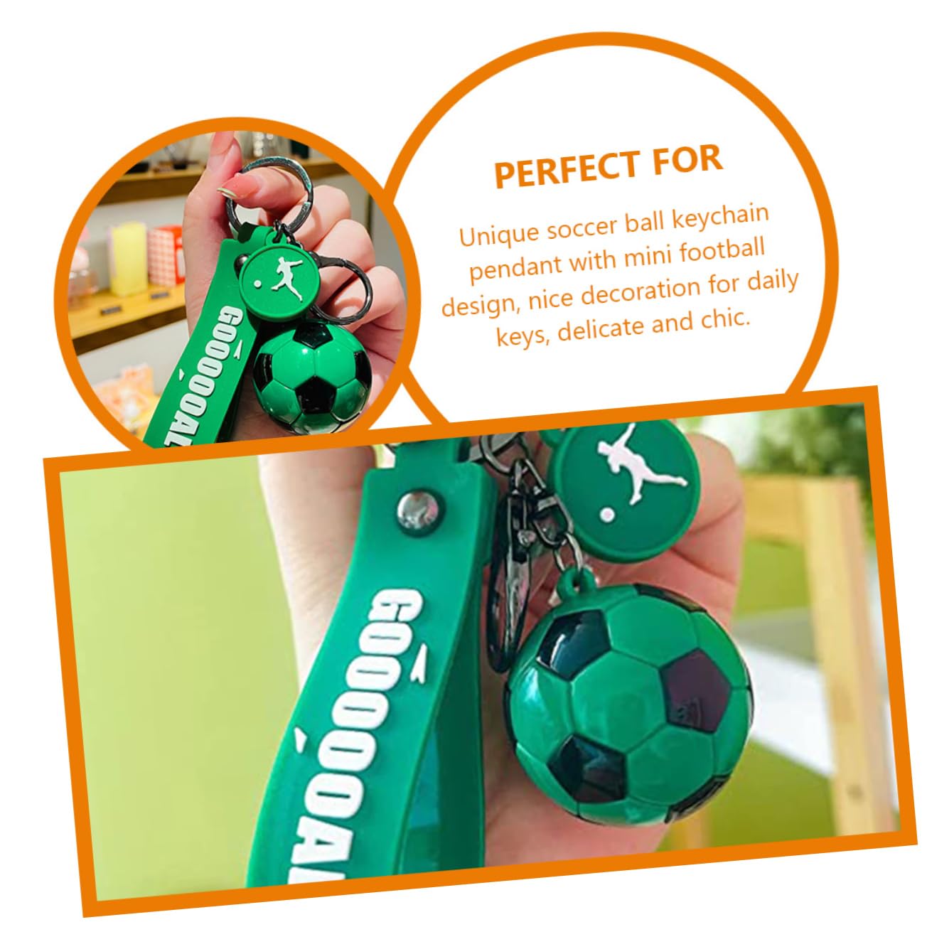 WRITWAA Soccer Ball Keychain - Cute Football Sports Keyring for Teens, Gifts, Bags & Backpacks - Perfect for Soccer Fans, Players & Team Spirit Accessories