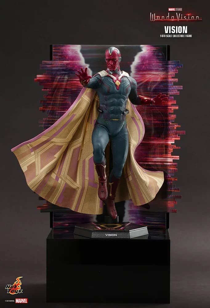 Hot Toys WandaVision 12-Inch Vision Action Figure 1/6 Scale Collectible Model (907936) - Perfect for Marvel Fans, Display & Cosplay