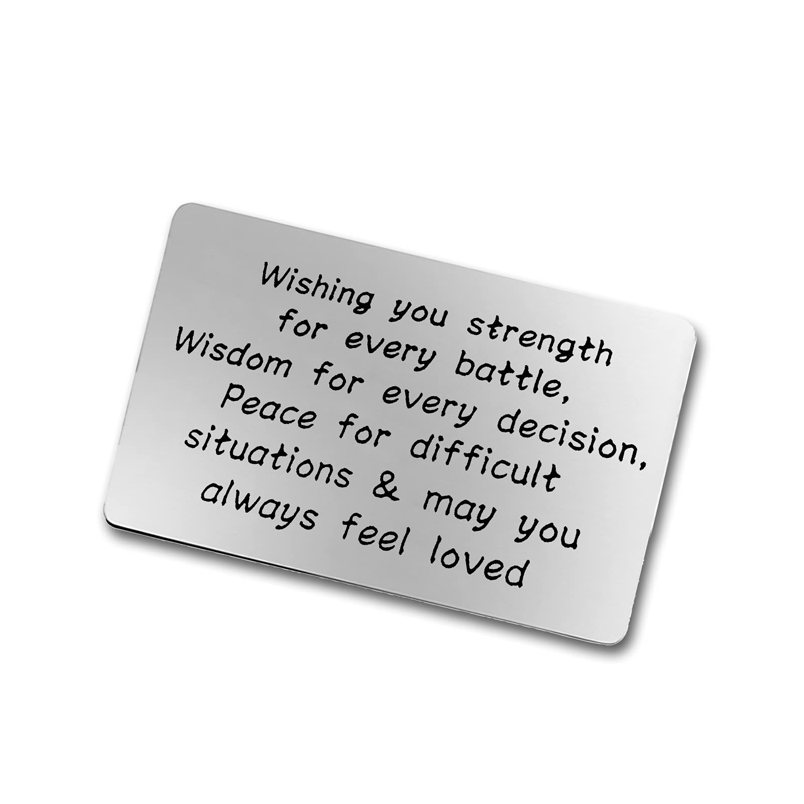 Christian Engraved Wallet Insert Card - Inspirational Blessing Gift for Men & Women - Religious Keepsake for Strength & Faith - Perfect for Christmas, Birthday, Graduation - Ideal for Daily Encouragement & Prayer Reminder