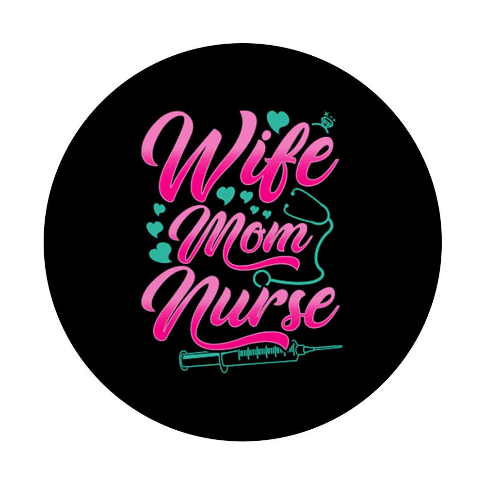 Best Nursing Gift for Wife & Mom - PopSockets Phone Grip & Stand for Nurses (Compatible with Phones & Tablets) - Perfect for Healthcare Workers, Mother's Day & Appreciation Gifts