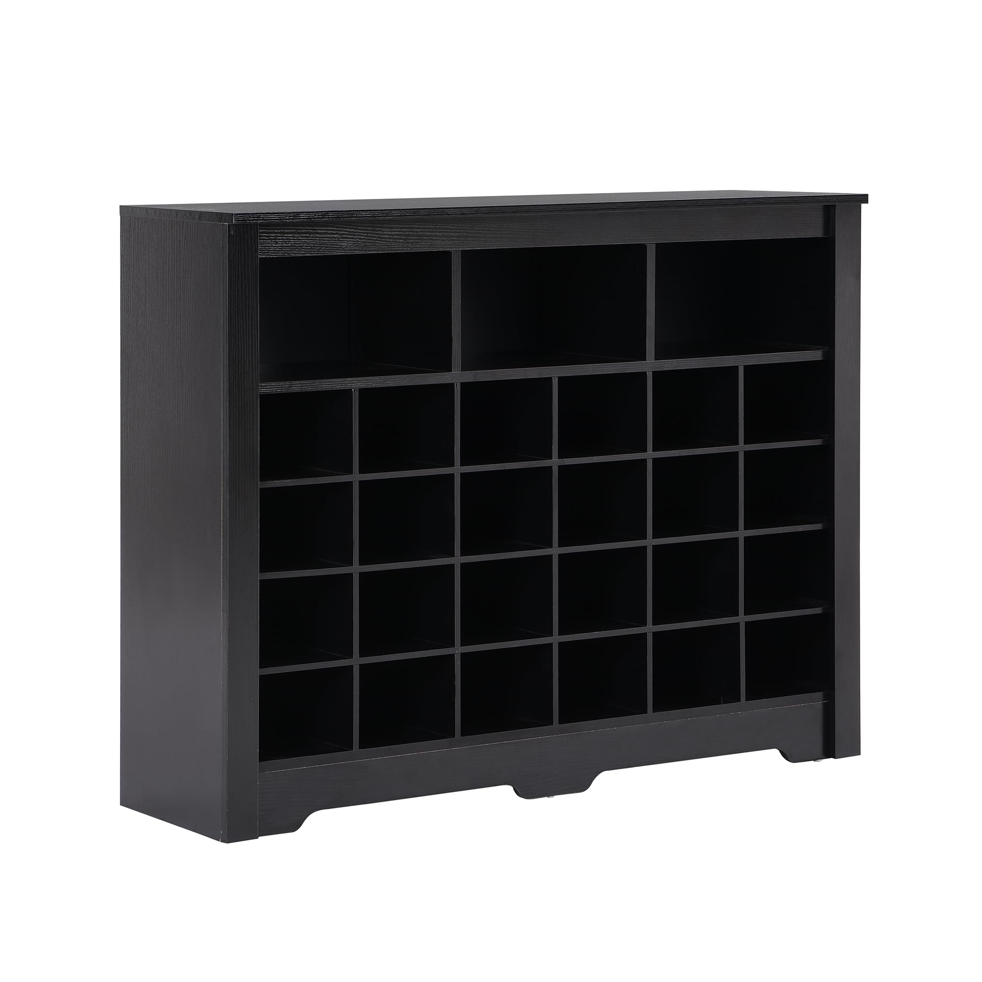 P PURLOVE Modern Shoe Storage Cabinet with Curved Base - Entryway Hallway Organizer for Shoes, Boots & Accessories | Space-Saving Storage Solution for Bedroom, Living Room & Small Spaces