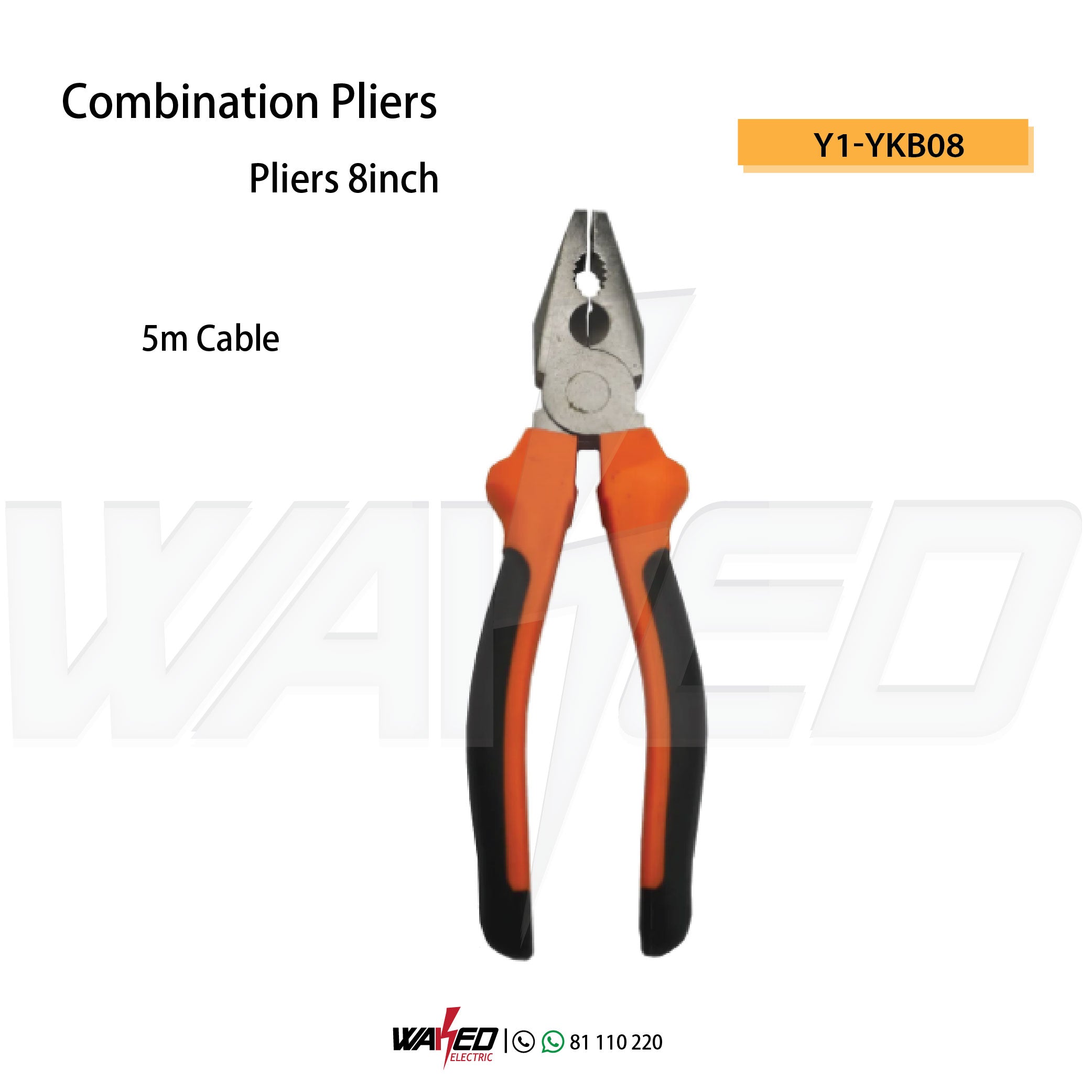 Professional Combination Pliers - High-Quality Multi-Purpose Pliers for Electrical Work, DIY Projects & Home Repairs - Perfect for Gripping, Bending & Cutting Wires