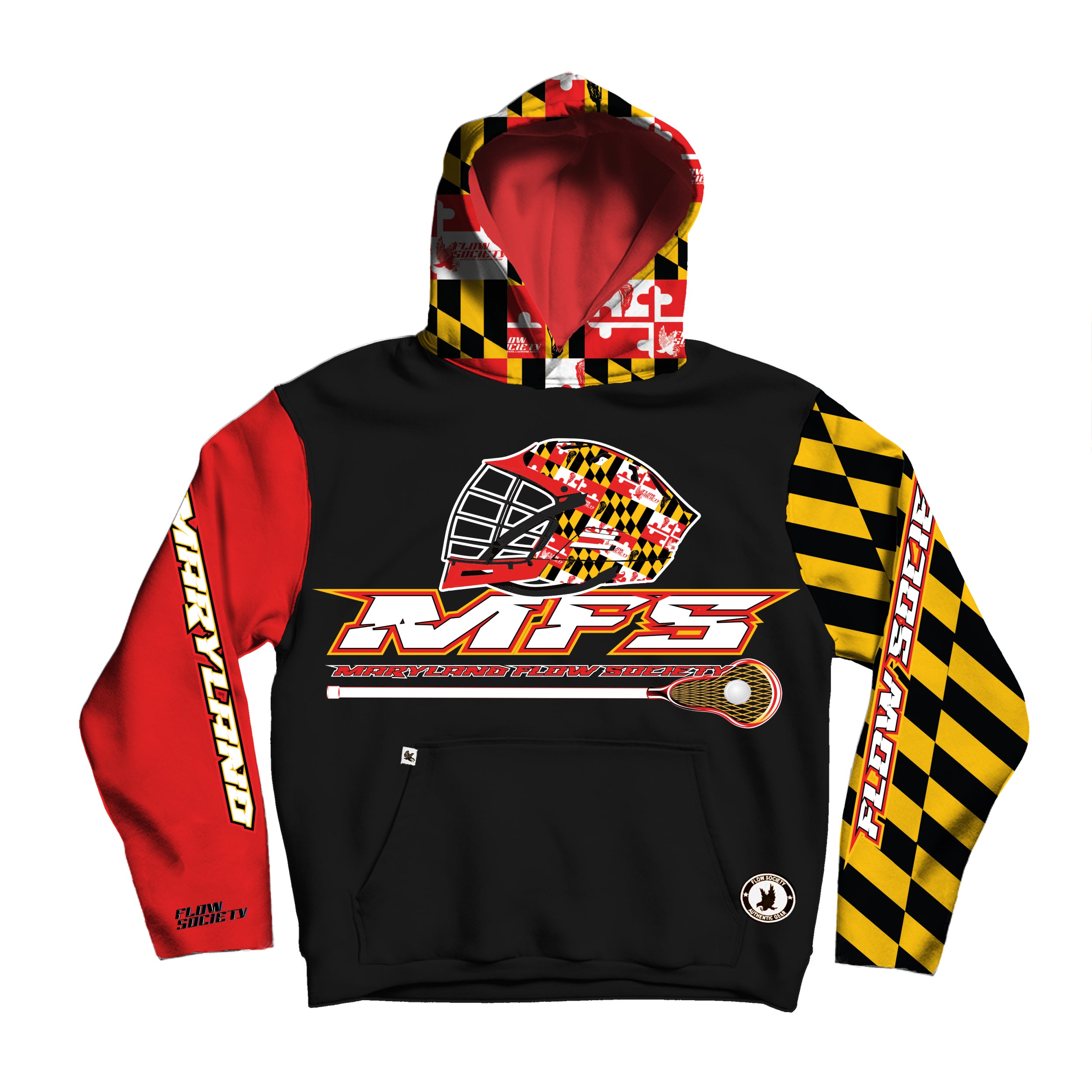 Youth & Adult Maryland Flag Hoodie - Comfortable Unisex Pullover Sweatshirt for Men, Women, Teens | Perfect for Game Day, College Spirit, Casual Wear & Outdoor Activities