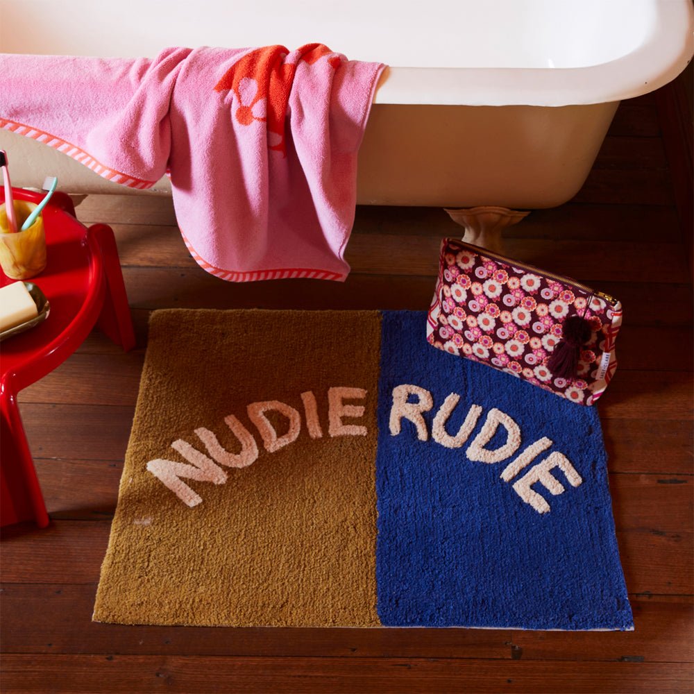 Tula Nudie Bath Mat - Super Soft Absorbent Non-Slip Bathroom Rug - Cobalt Blue - Perfect for Bathroom, Shower & Spa Decor