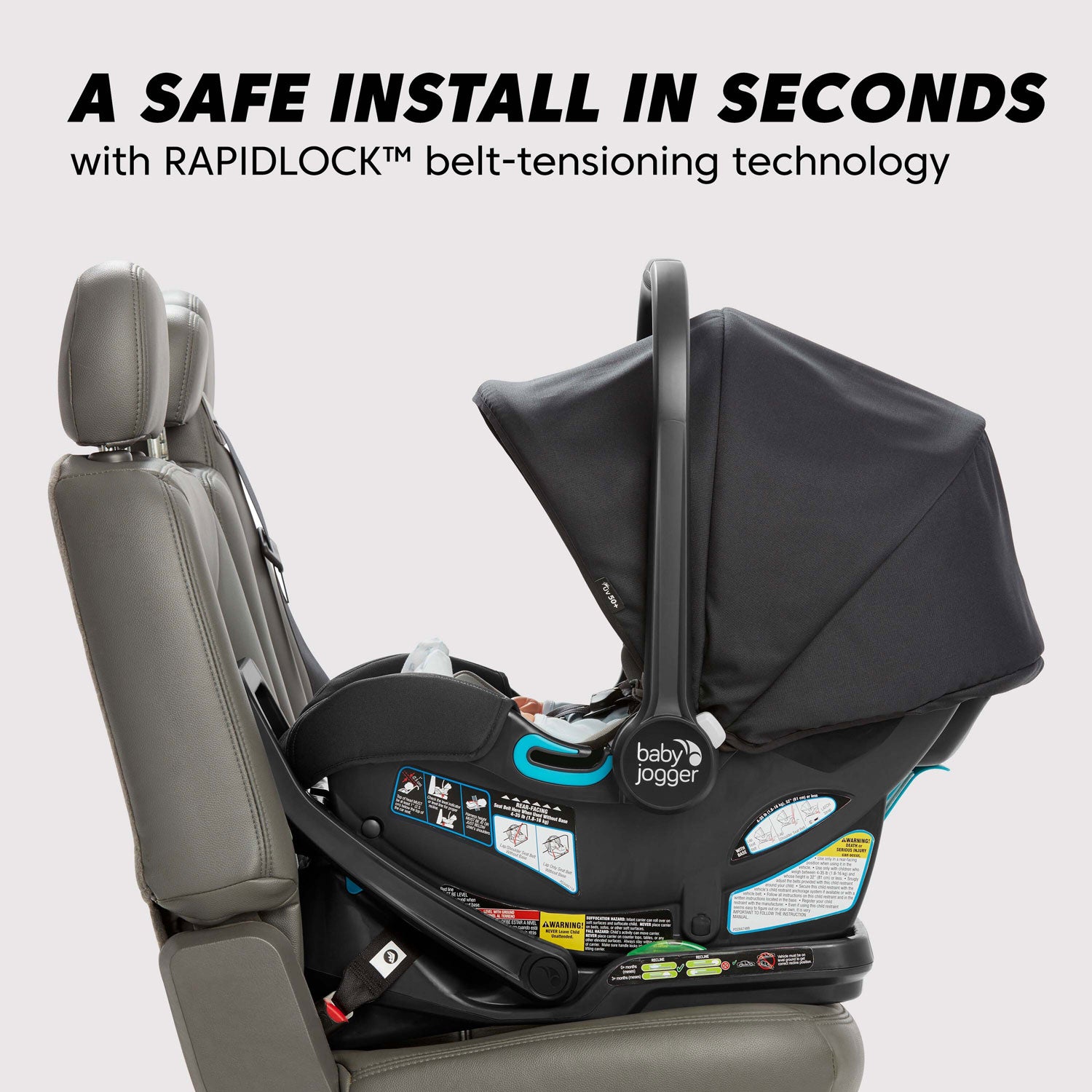 Baby Jogger City GO 2 Infant Car Seat - Lightweight & Safe for Newborns to 35 lbs | Easy Installation & Comfortable for Travel | Perfect for Stroller Compatibility & Daily Errands
