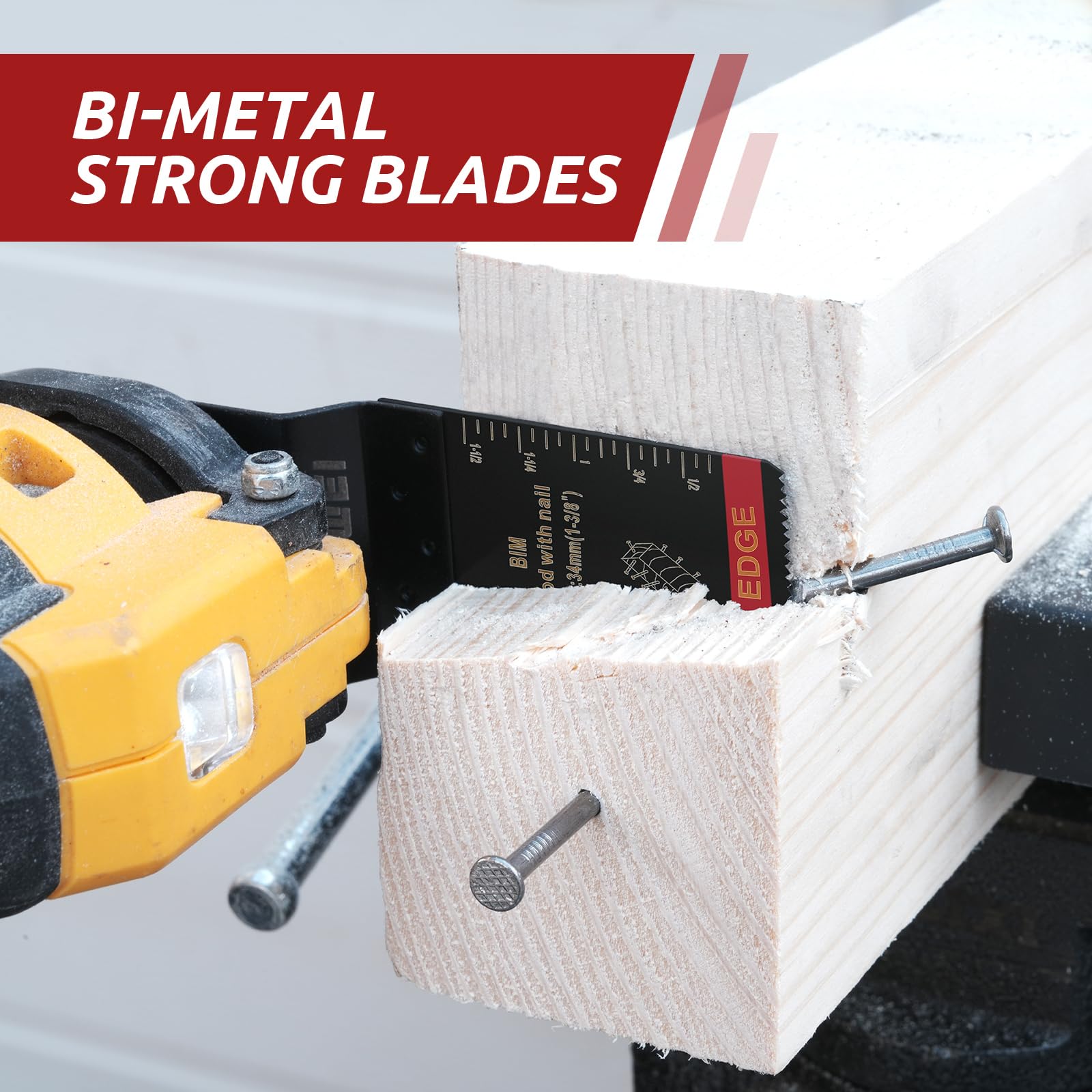 10-Piece Bi-Metal Oscillating Tool Blades Set - 1-3/8