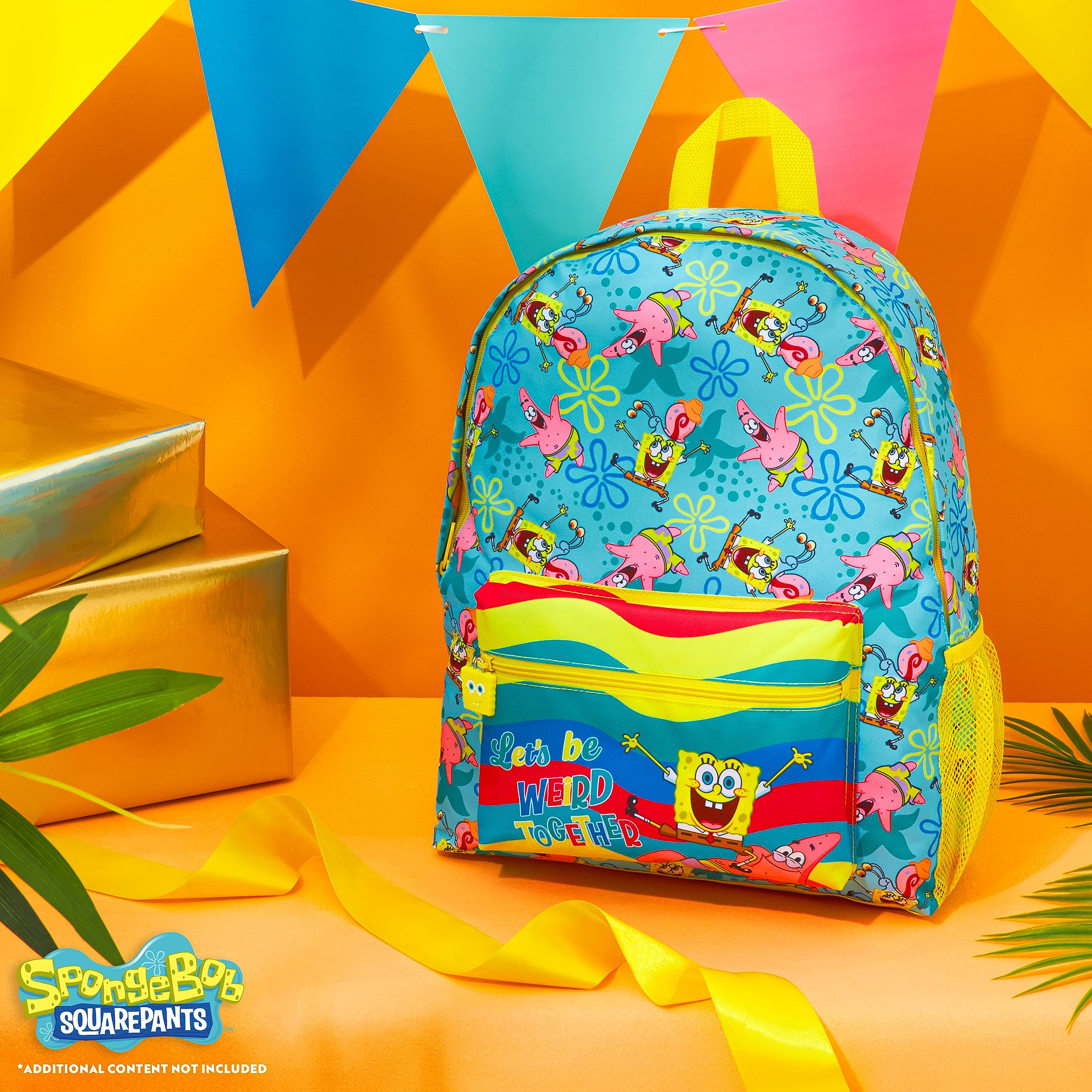 **SpongeBob SquarePants Kids Backpack for School - Official SpongeBob Gadget for Elementary & Middle School, Travel & Leisure - Durable & Stylish Backpack for Boys & Girls**    *(Perfect for School, Day Trips, and Everyday Adventures!)*