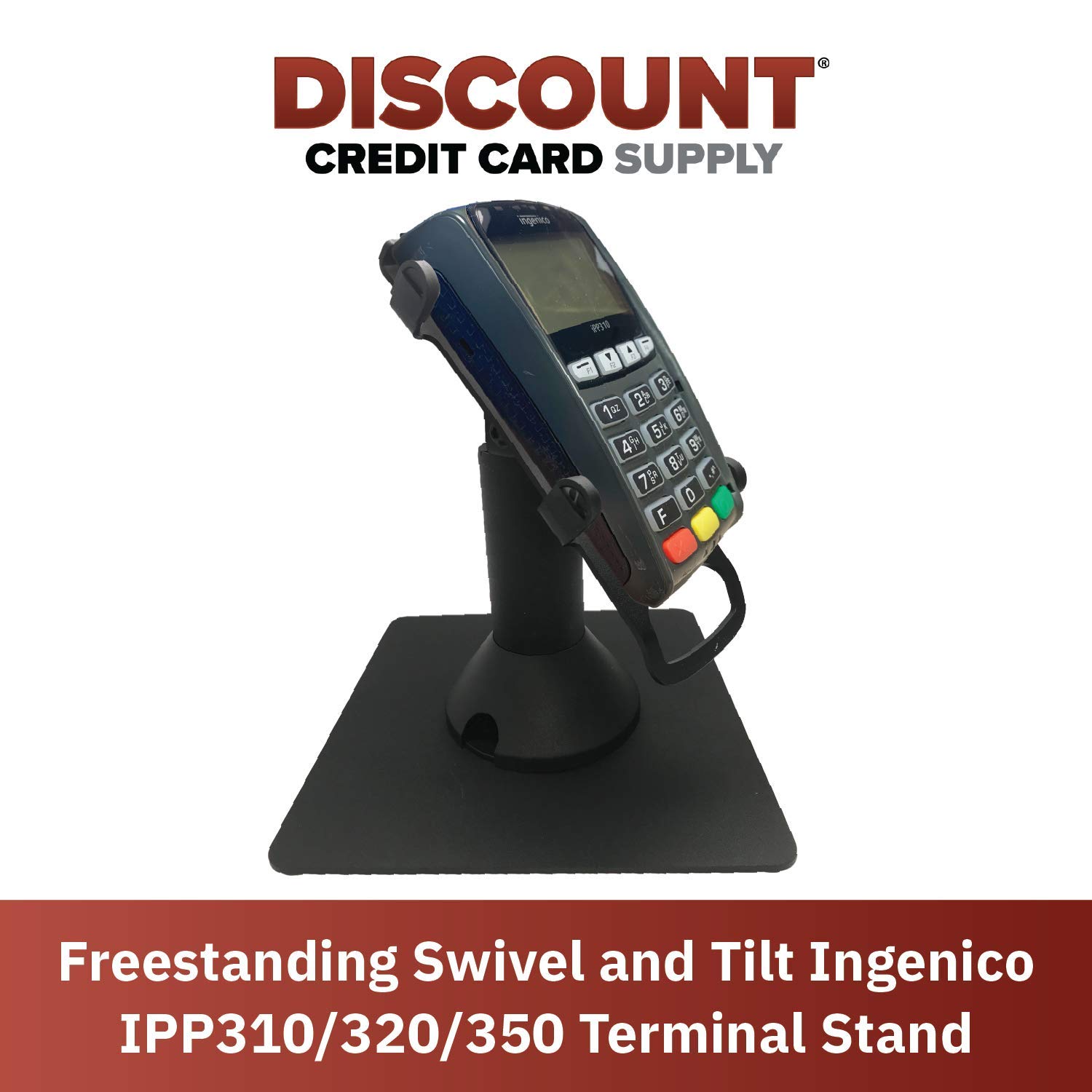 Freestanding Swivel & Tilt Stand for Ingenico IPP310/315/320/350 Payment Terminals - Adjustable Countertop POS Display for Retail Stores & Restaurants