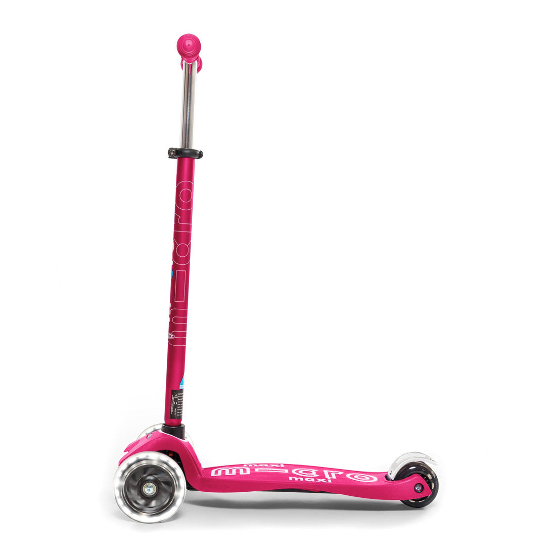 Micro Maxi Deluxe 3 Wheel LED Scooter for Kids - Pink Electric Kick Scooter with Lights | Perfect for Commuting, School & Outdoor Fun