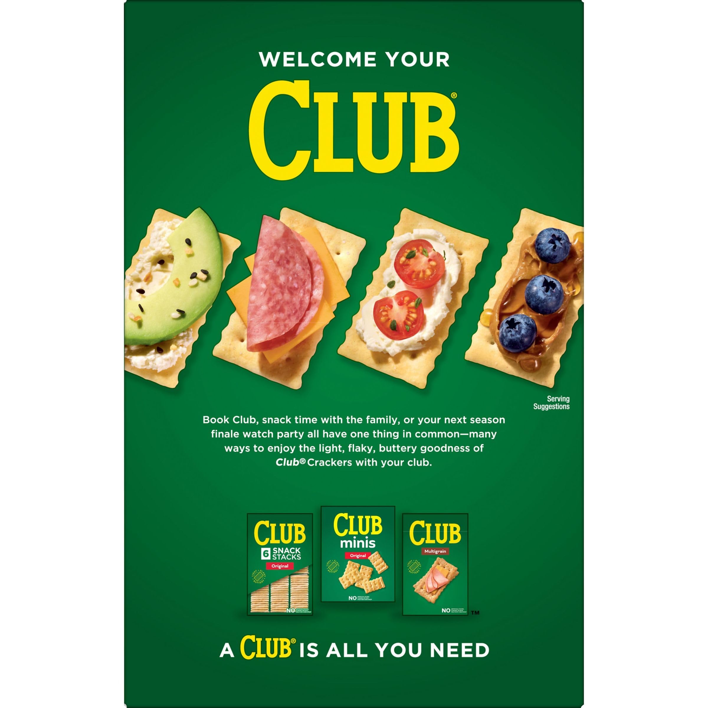 Original Club Crackers - 13.7oz Box (Pack of 1) | Classic Snack Crackers for Parties, School Lunches & Office Snacks | Perfect with Cheese, Dips & Charcuterie Boards