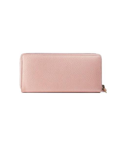 Gucci GG Leather Zip Around Wallet in Light Pink with Butterfly Design - Perfect for Women's Everyday Use & Gift Giving