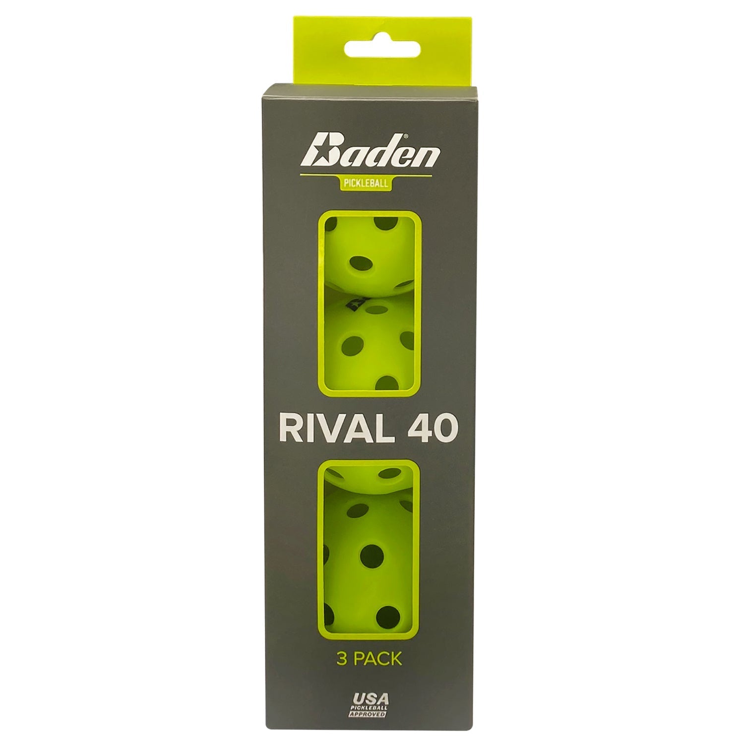 Premium Rival 40 Pickleball Set - 3 Pack | Durable Outdoor & Indoor Balls for Pickleball Tournaments, Practice & Recreational Play