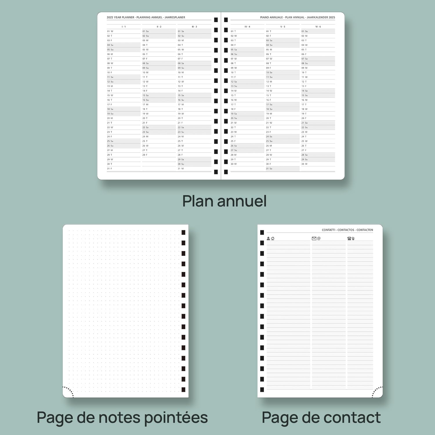 POPRUN 2024-2025 Weekly Planner - 17 Month Academic Diary from August 2024 to December 2025 | 8.3