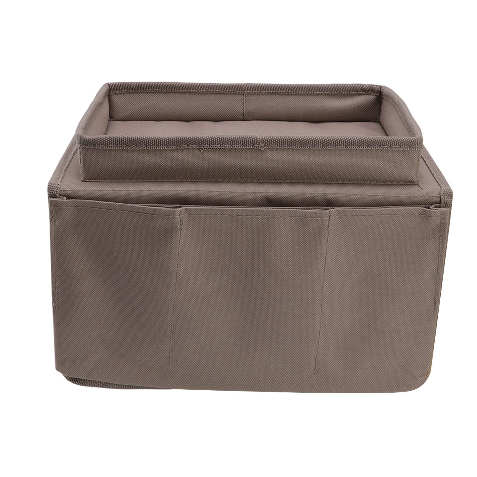 Tgoon Couch Arm Organizer - Sofa Side Pocket Storage Tray with Ample Space for Remote, Phone, Books & Coffee Mug | Perfect for Living Room, Bedroom & Home Theater Use