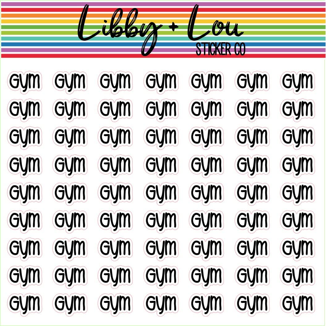 Gym Planner Stickers - Motivational Workout Stickers for Fitness Journals & Planners | Perfect for Gym Logs, Exercise Trackers & Bullet Journals | Libby and Lou Sticker Co