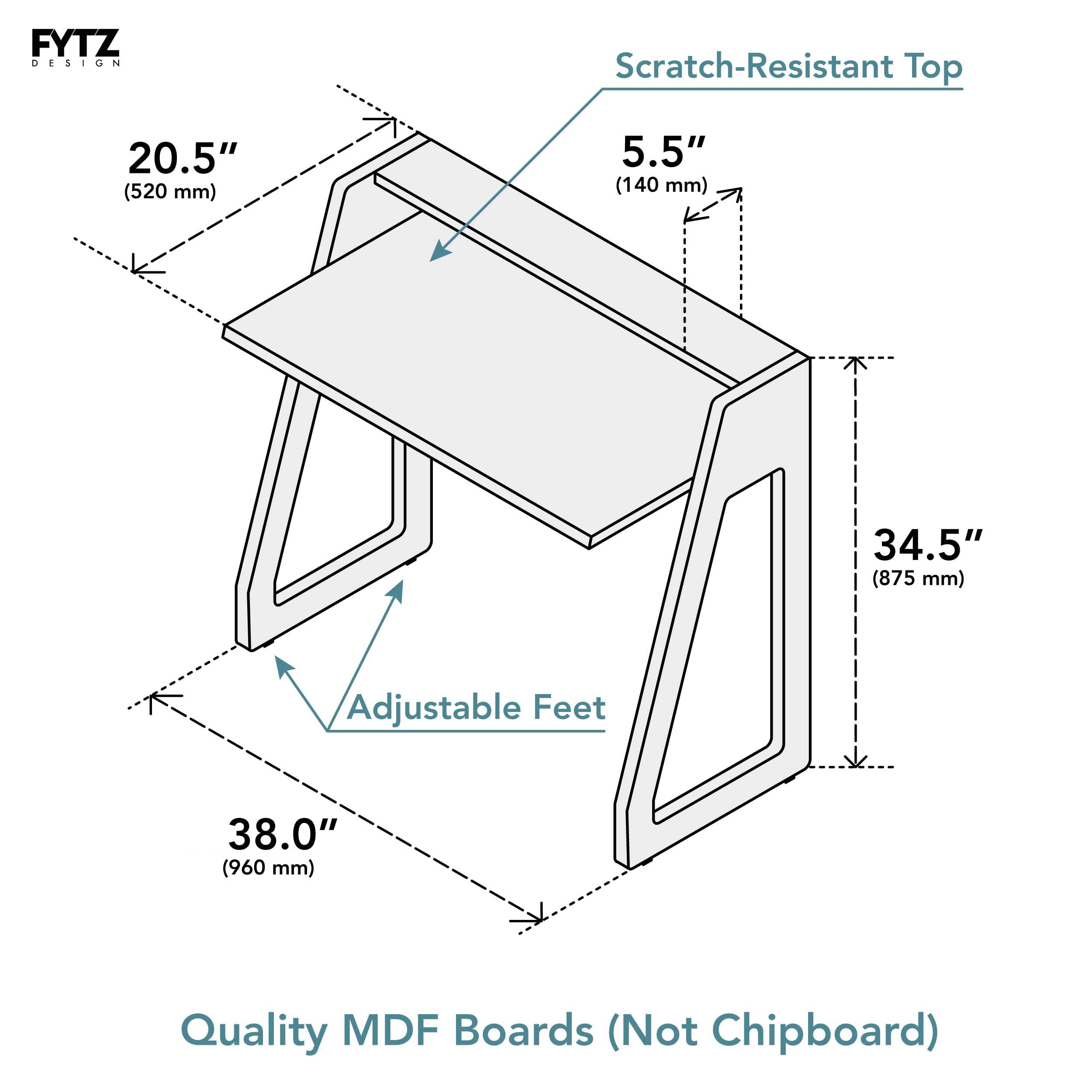 Compact Modern Computer Desk for Bedroom, Office & Small Spaces - Sturdy Writing Desk for Students, Kids & Adults with Display Shelf - Perfect for Home Office, Study Room & Dormitory Workspace