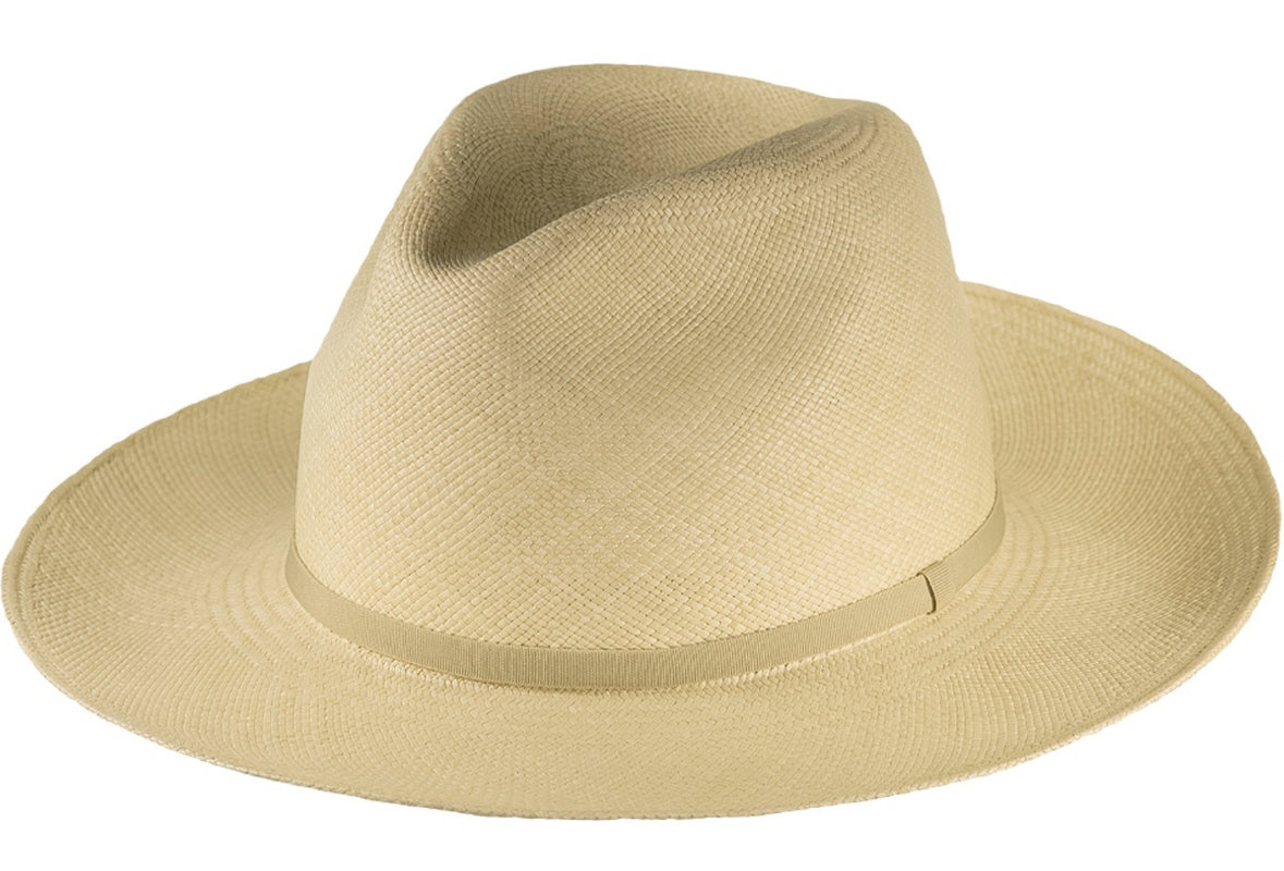 Premium K. Dorfzaun Grade 8 'Puyo' Brisa Panama Hat - Natural with Beige Trim - Perfect for Beach Vacations, Summer Outfits & Outdoor Adventures