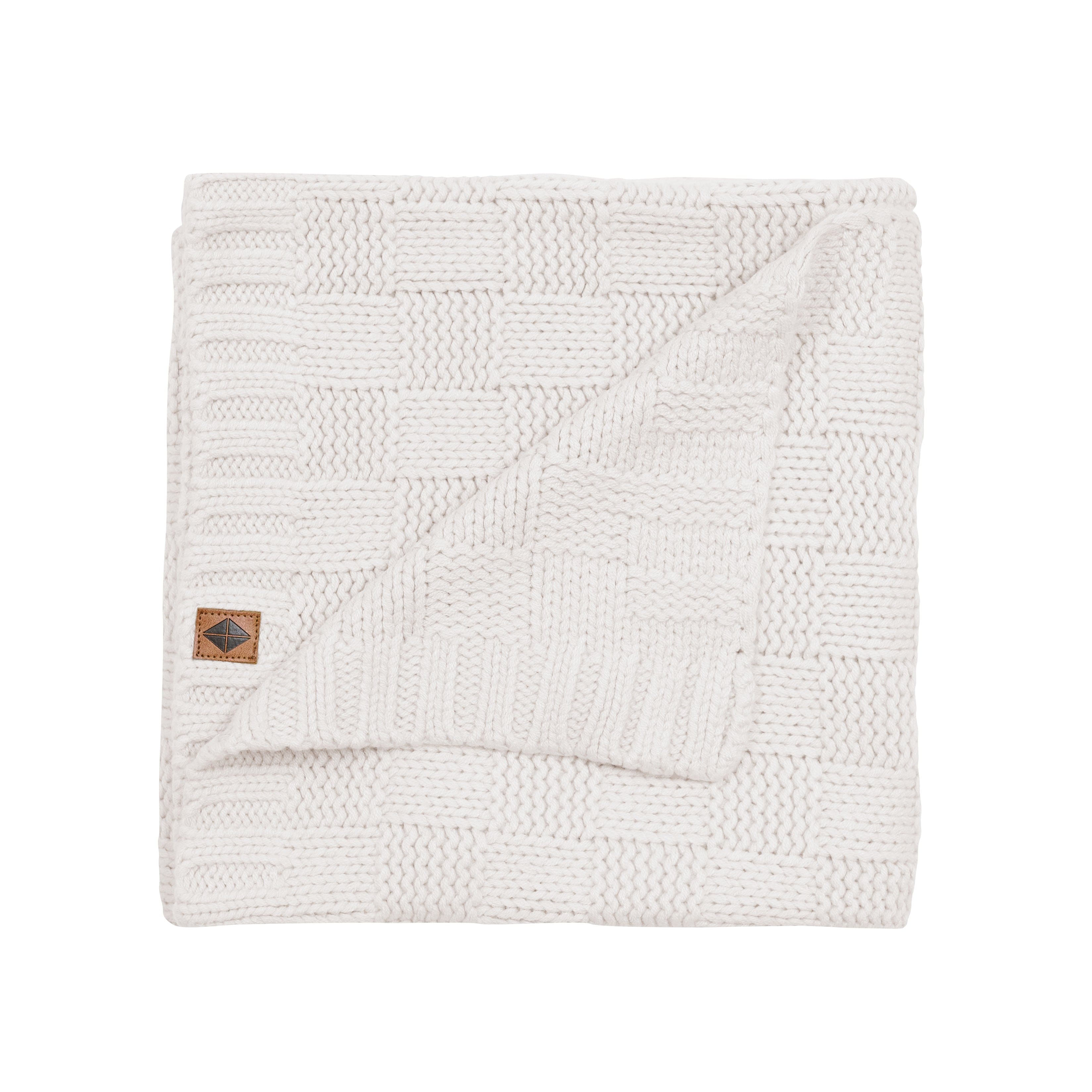 Chunky Knit Basket Weave Baby Blanket - Soft Oat Color Handmade Nursery Blanket for Newborns, Infants & Toddlers - Perfect for Swaddling, Stroller, Crib & Photo Shoots