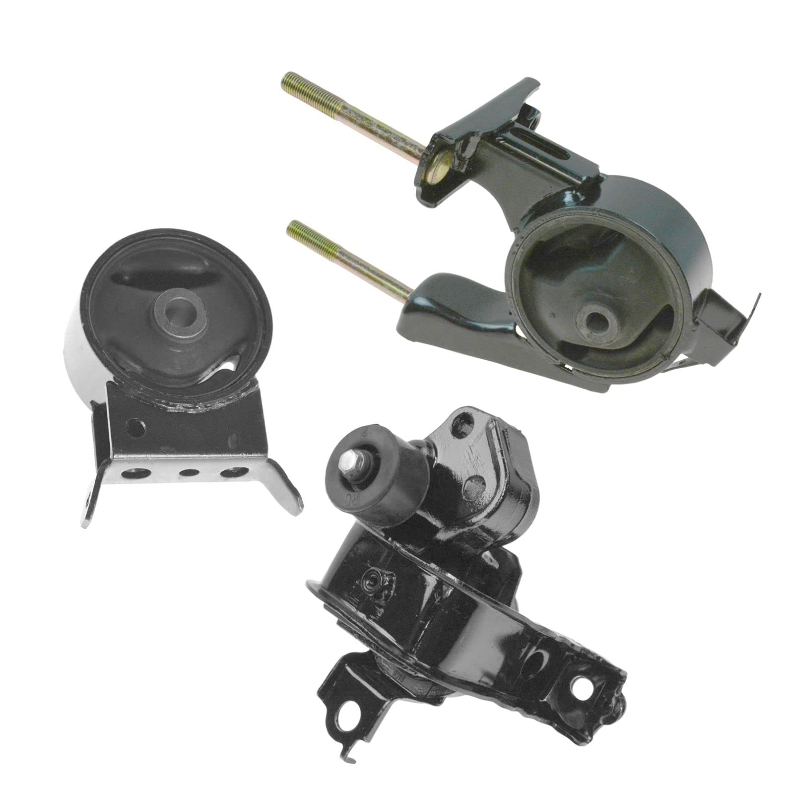 Toyota Scion Echo xA xB Engine Motor Transmission Mount Kit - Set of 3 for Auto AT - Smooth Ride & Vibration Reduction for Daily Commute & City Driving