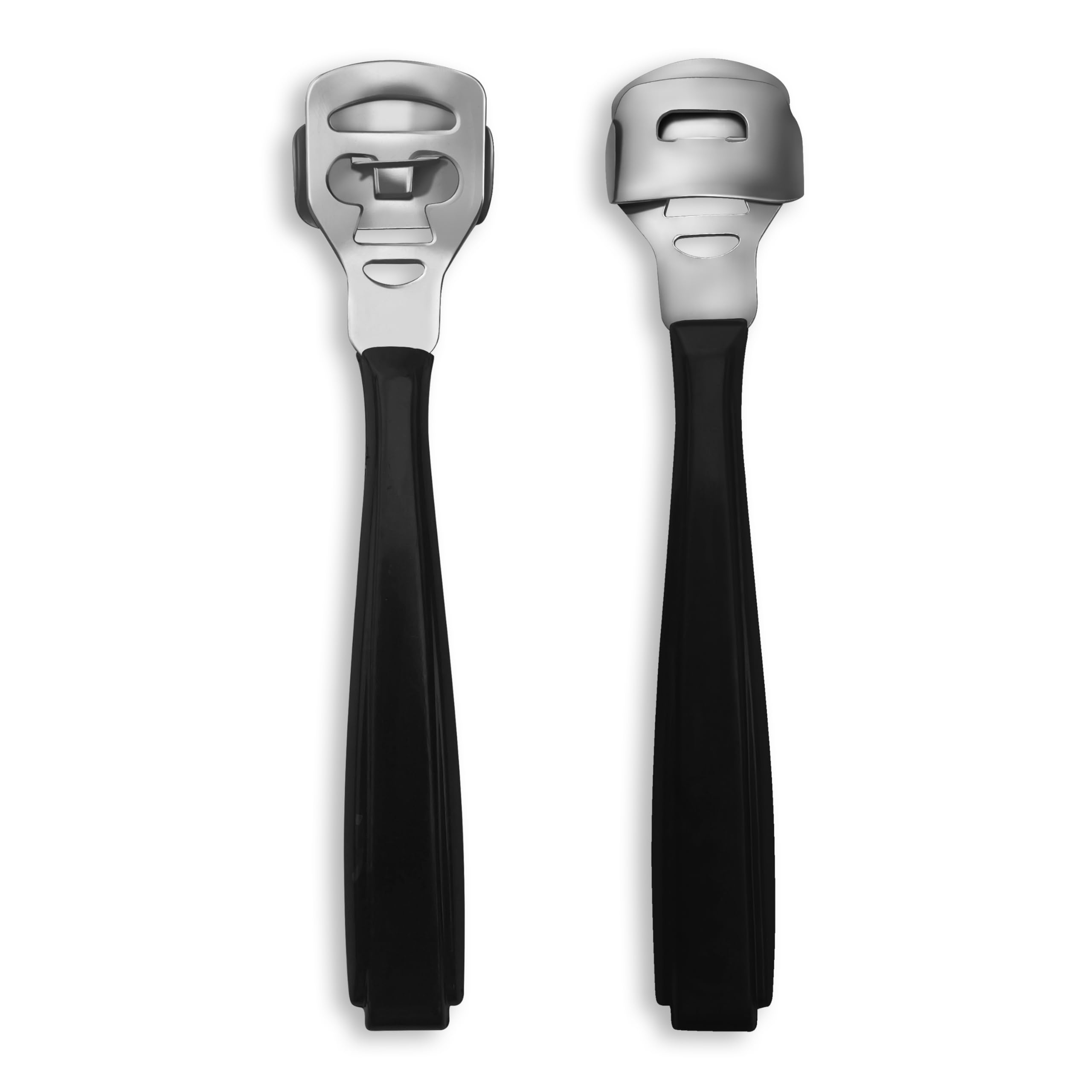 Precision Callus Shaver Razors with 10 Replaceable Blades - Ergonomic Foot File for Smooth Heels & Dead Skin Removal - Perfect for Pedicures, Dry Feet Care & Home Spa Treatments (Black)