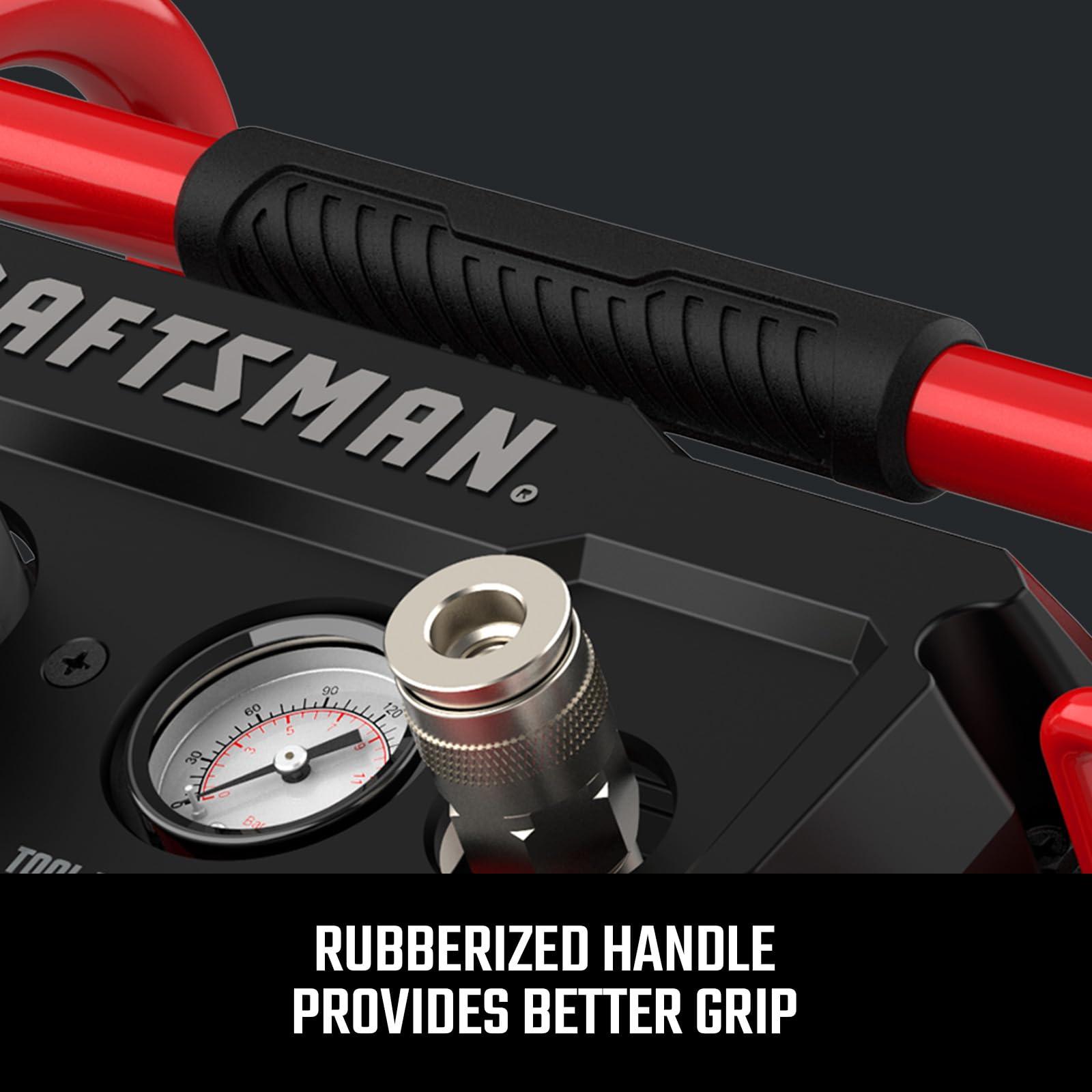 CRAFTSMAN 2 Gallon Portable Air Compressor - 1/3 HP Oil-Free, 125 PSI Max Pressure - Perfect for Inflating Tires, Powering Nail Guns & Air Tools (Home Garage, Construction Site, DIY Projects)
