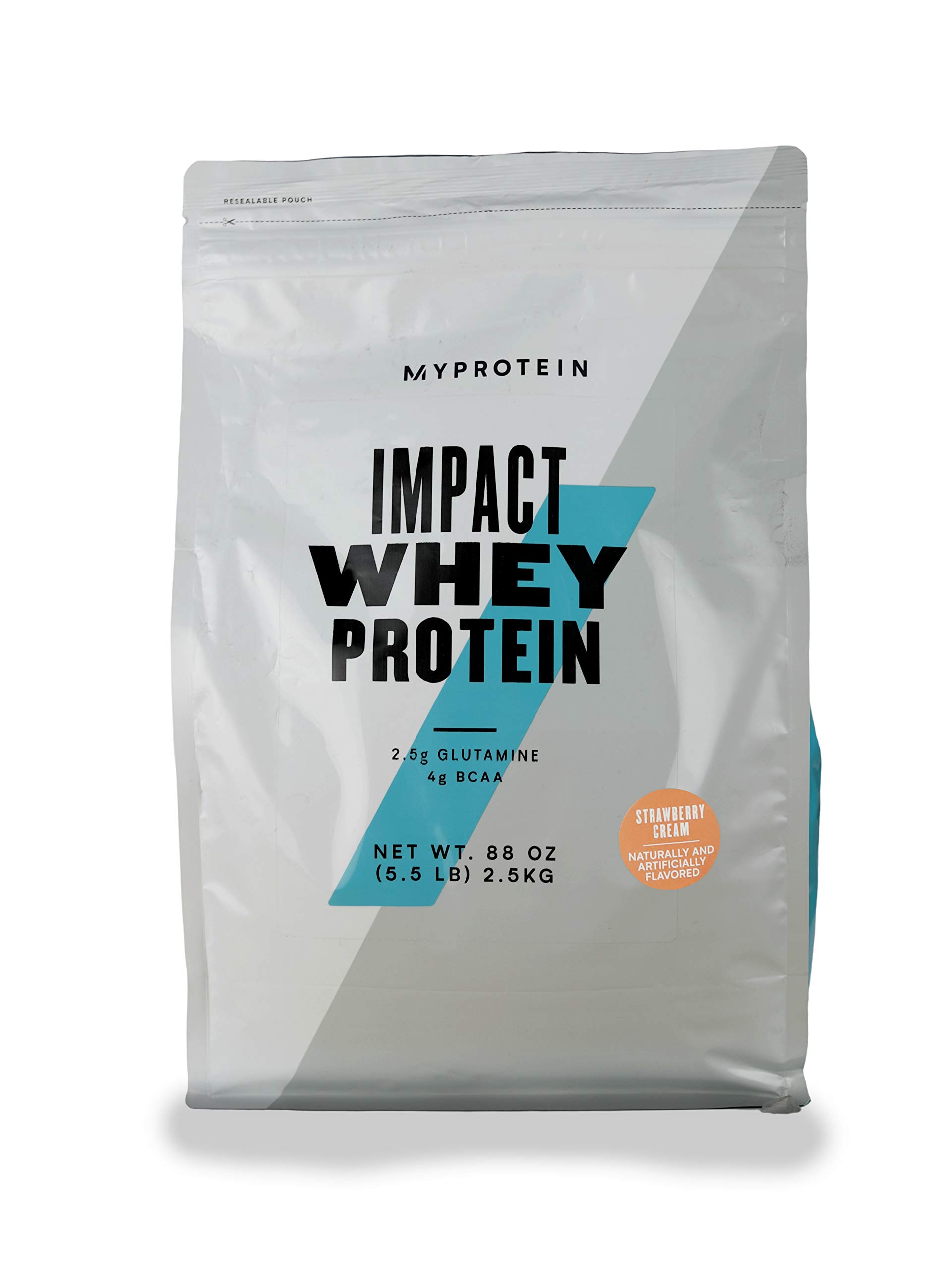 Myprotein® Impact Whey Protein Powder - Strawberry Cream Flavor, 5.5 Lb (100 Servings) | Muscle Recovery & Post-Workout Supplement for Athletes & Fitness Enthusiasts