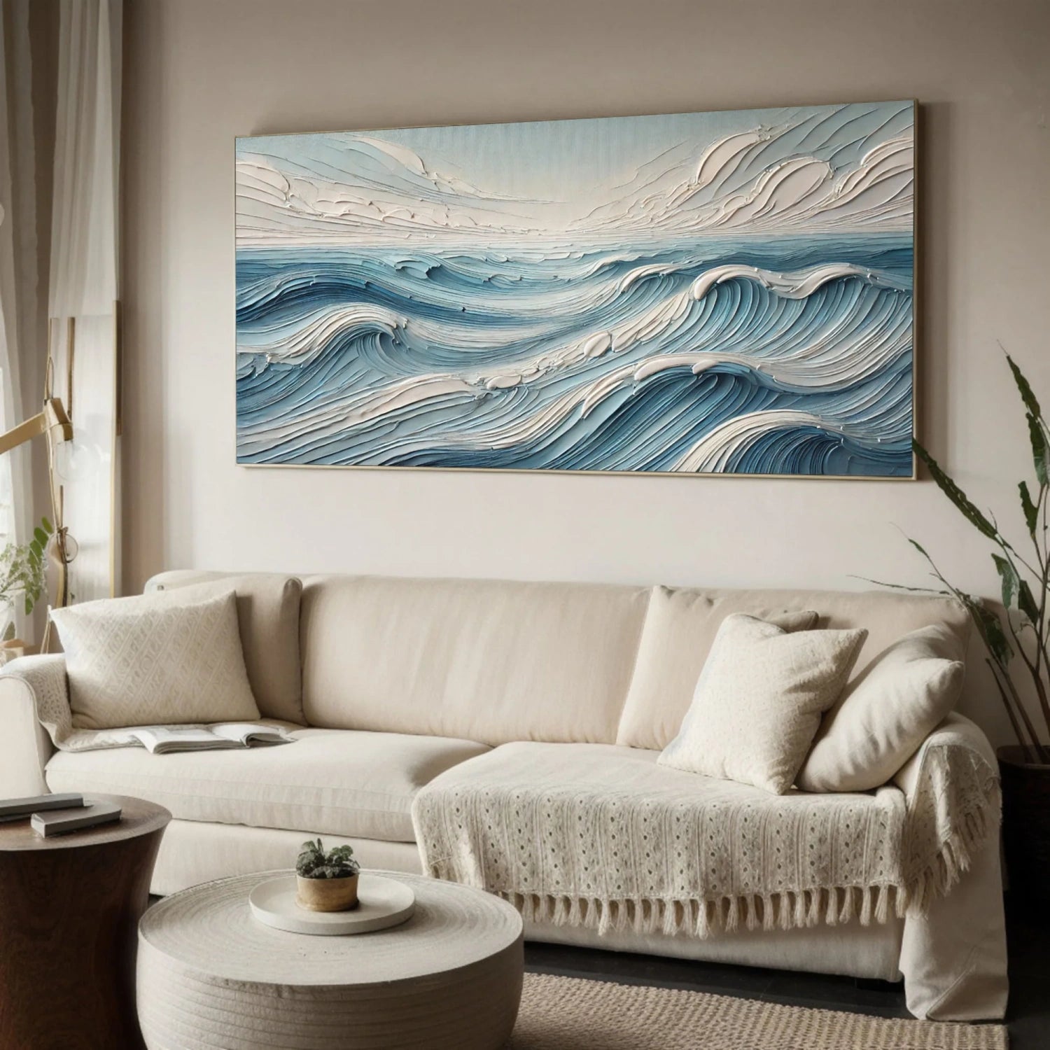 Ocean and Sky Painting - Stunning Coastal Wall Art #OS231 | Perfect for Beach House Decor, Living Room, Bedroom & Office