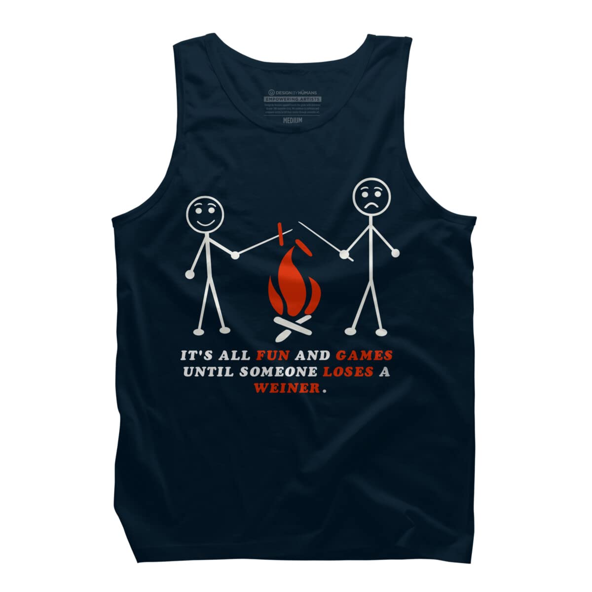 Design By Humans Men's Camping by Zeus SE Tank Top - Lightweight Quick-Dry Performance Shirt for Outdoor Adventures, Hiking, and Summer Activities
